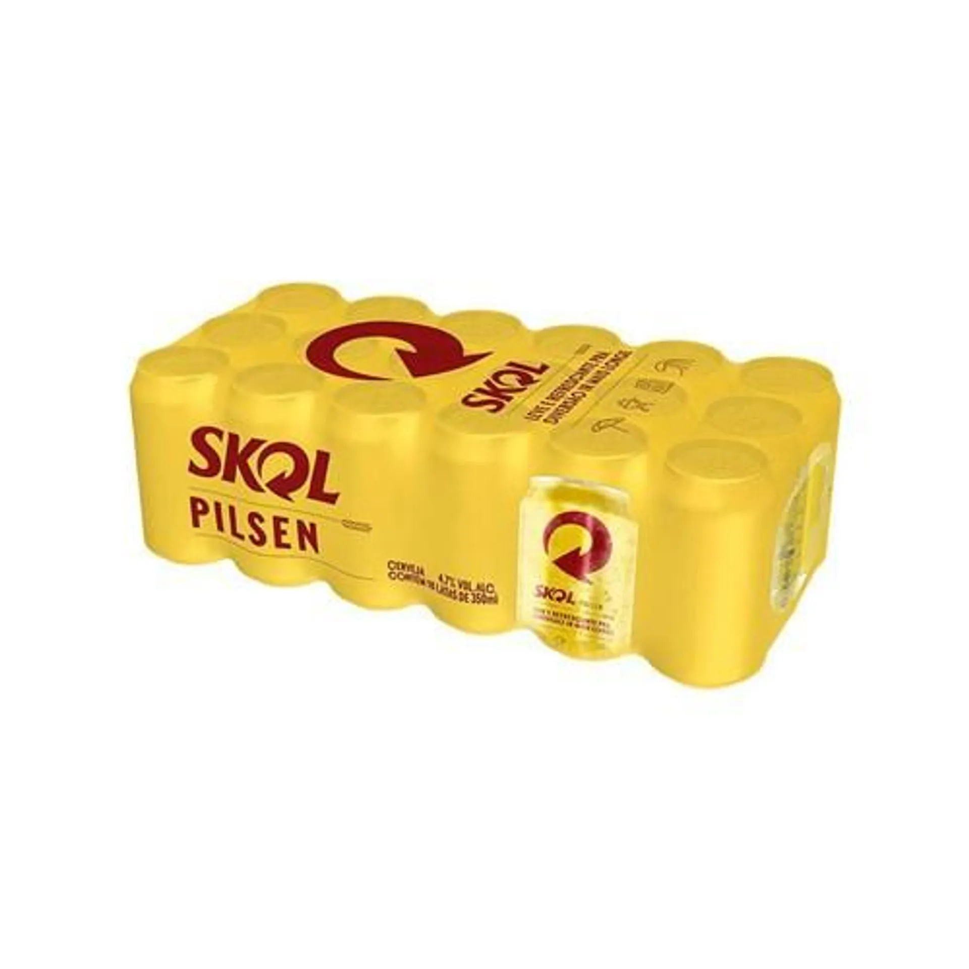 Cerveja Skol Pilsen 350ml com 18un.