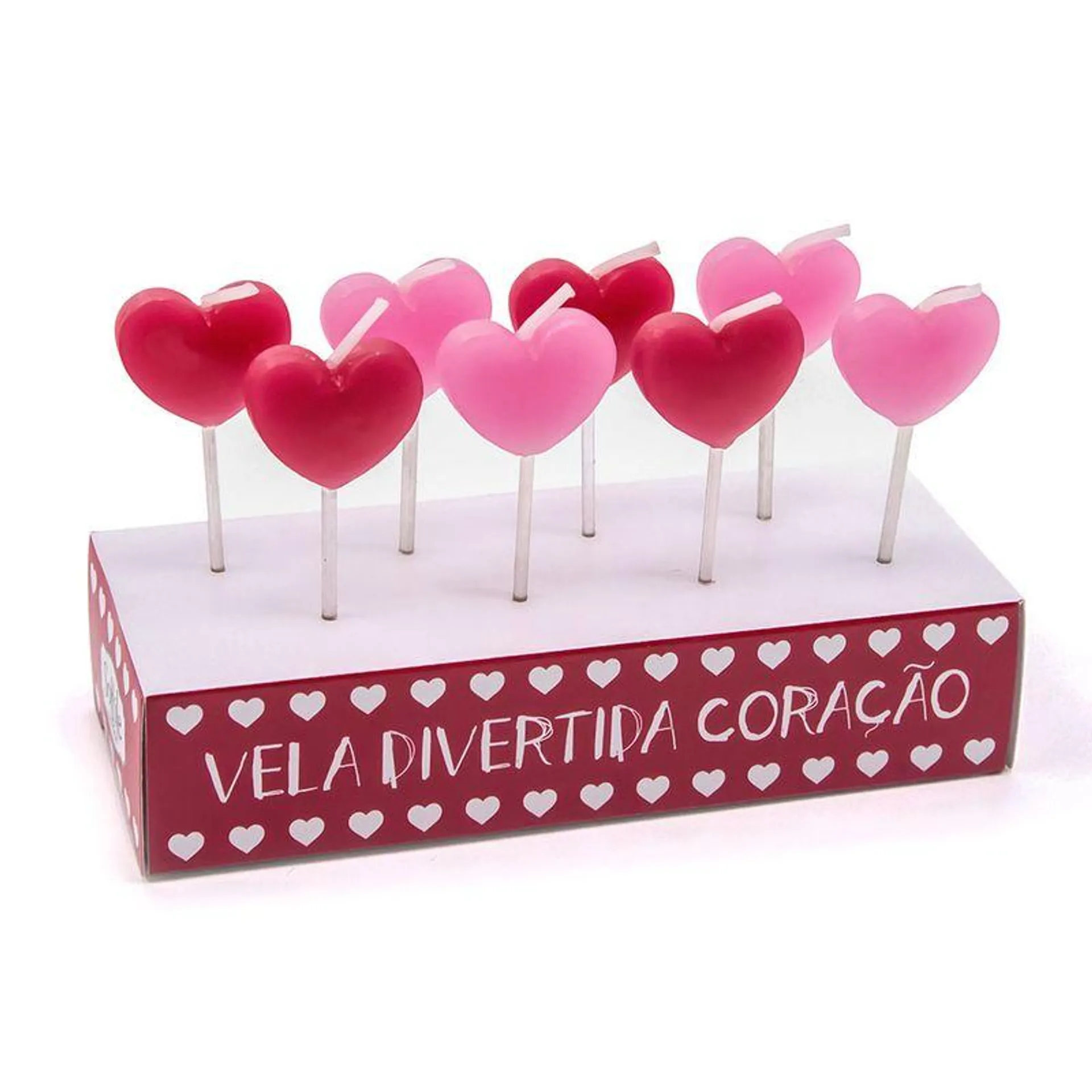 Kit de Velas Coração Vermelha / Rosa - Sottile