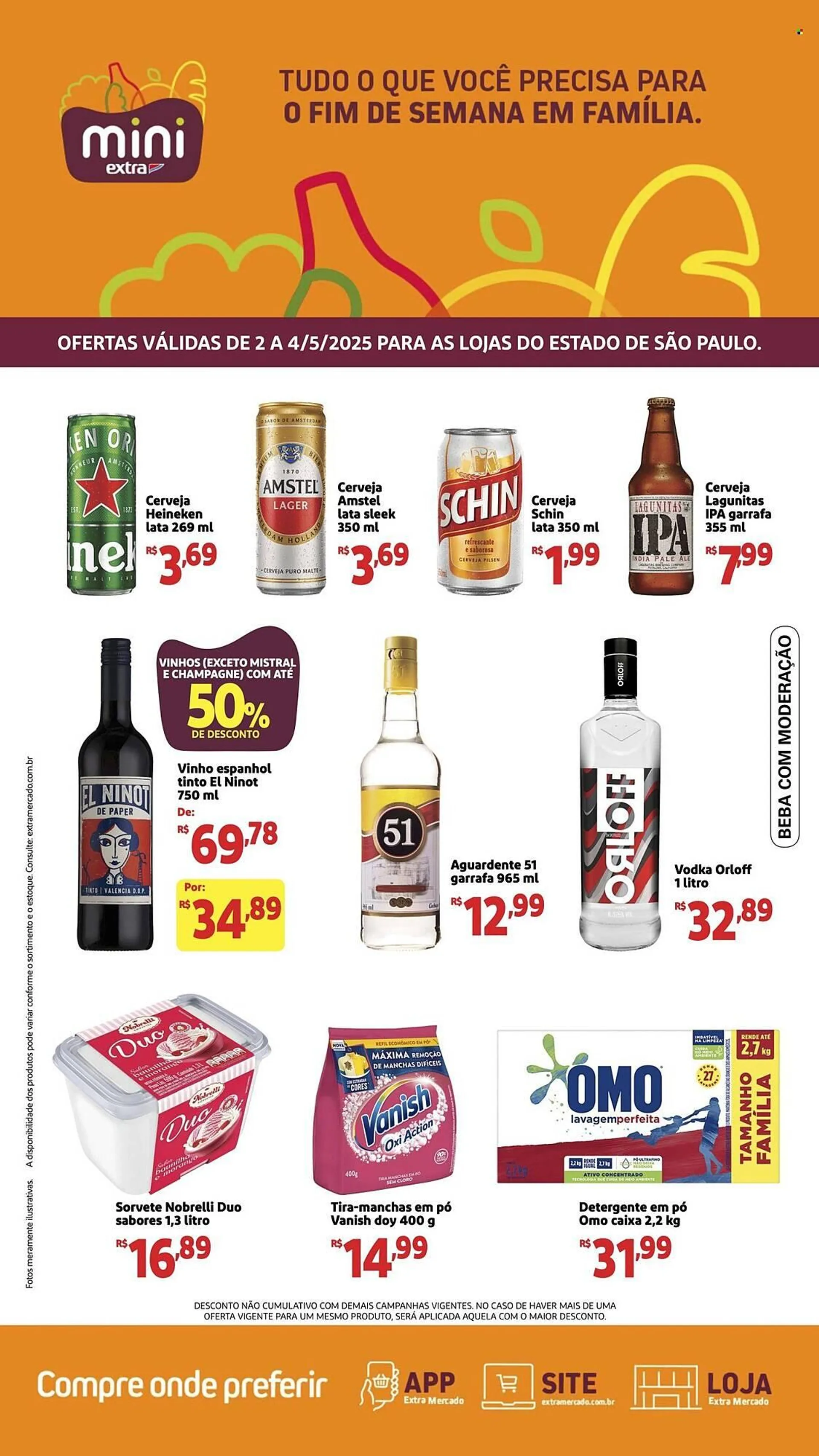 Encarte de Catálogo Mini Extra 2 de maio até 4 de maio 2025 - Pagina 1