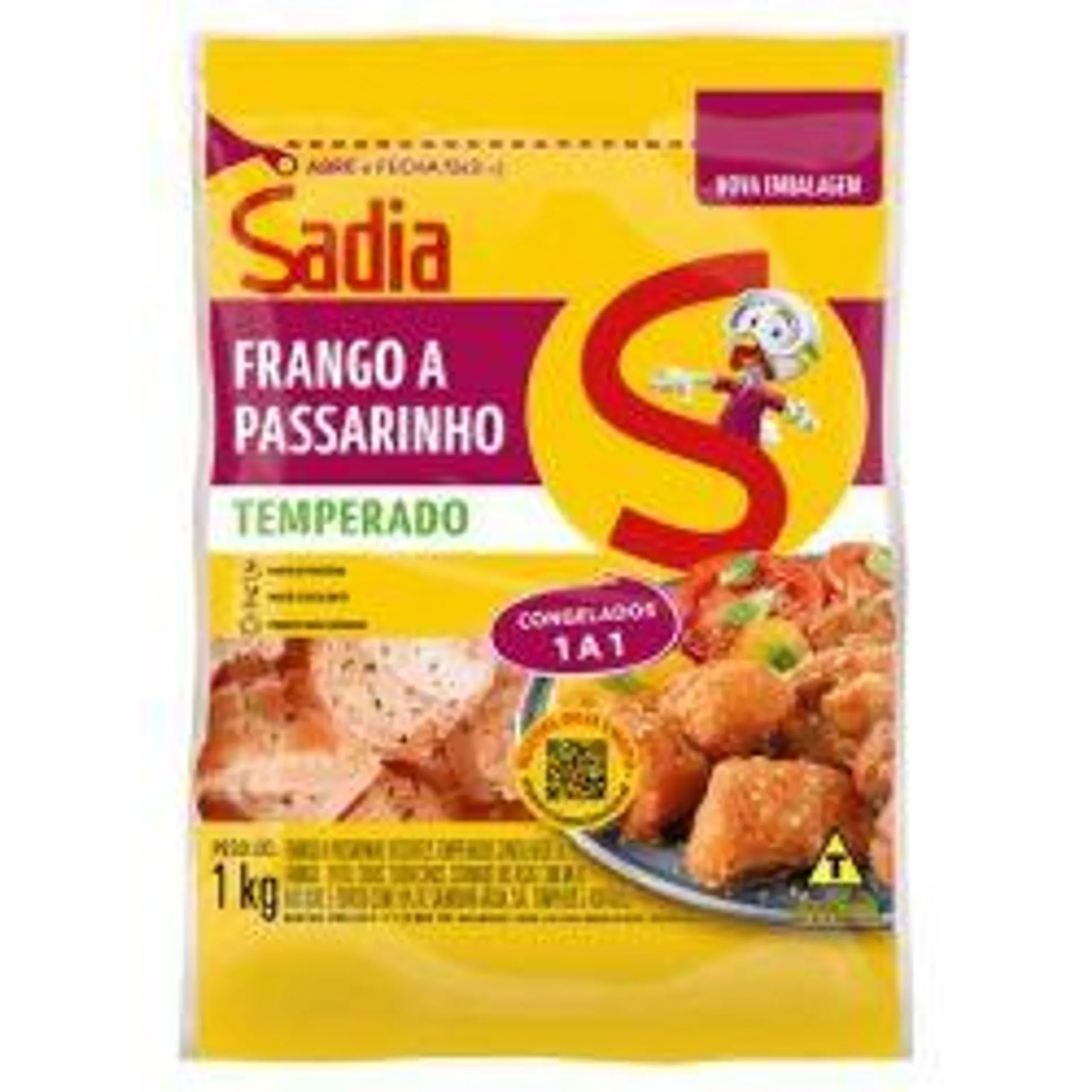 Frango A Passarinho Temperado Sadia 1kg Na Medida Marinado