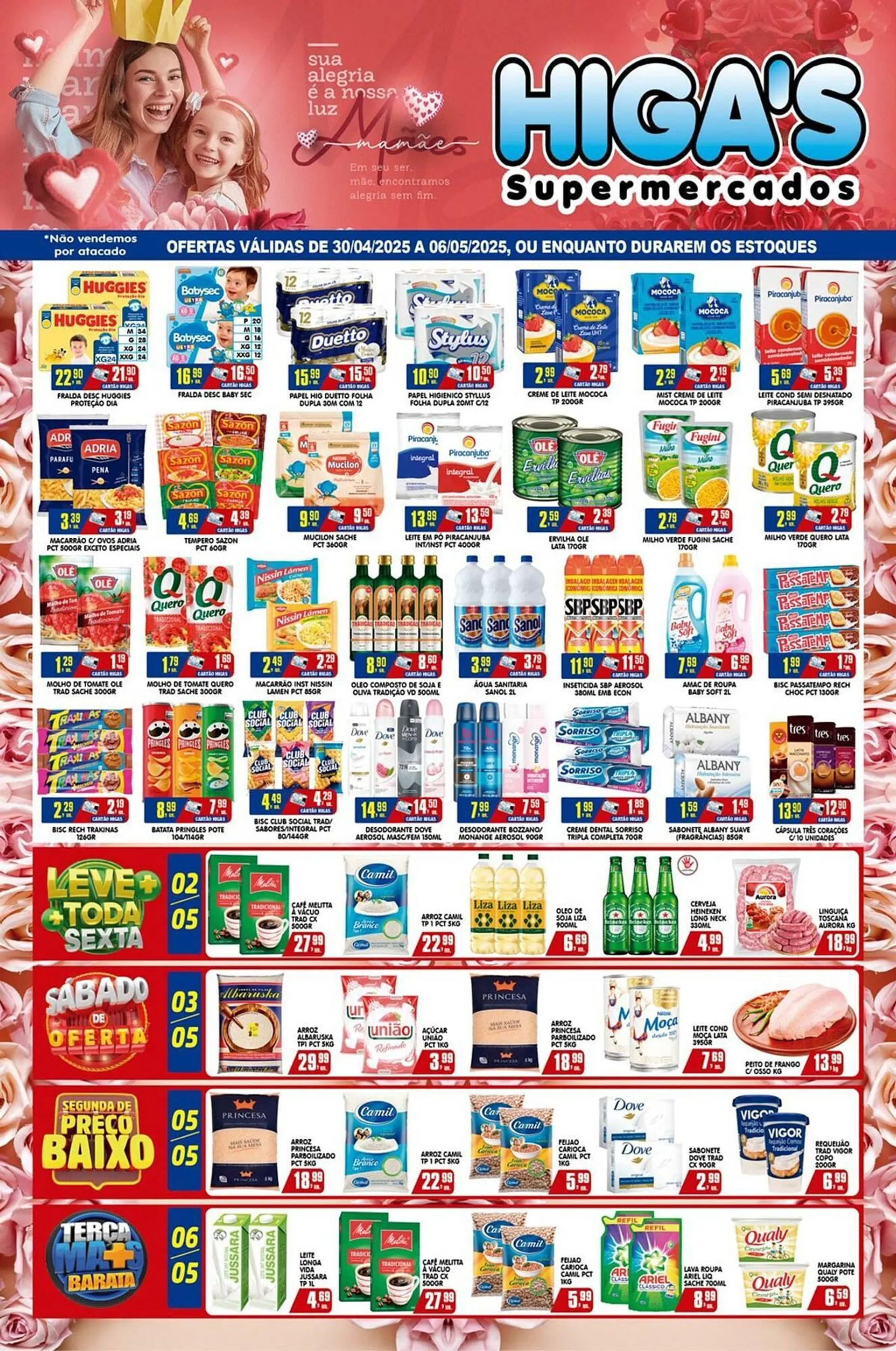 Encarte de Catálogo Higa's Supermercado 30 de abril até 6 de maio 2025 - Pagina 1