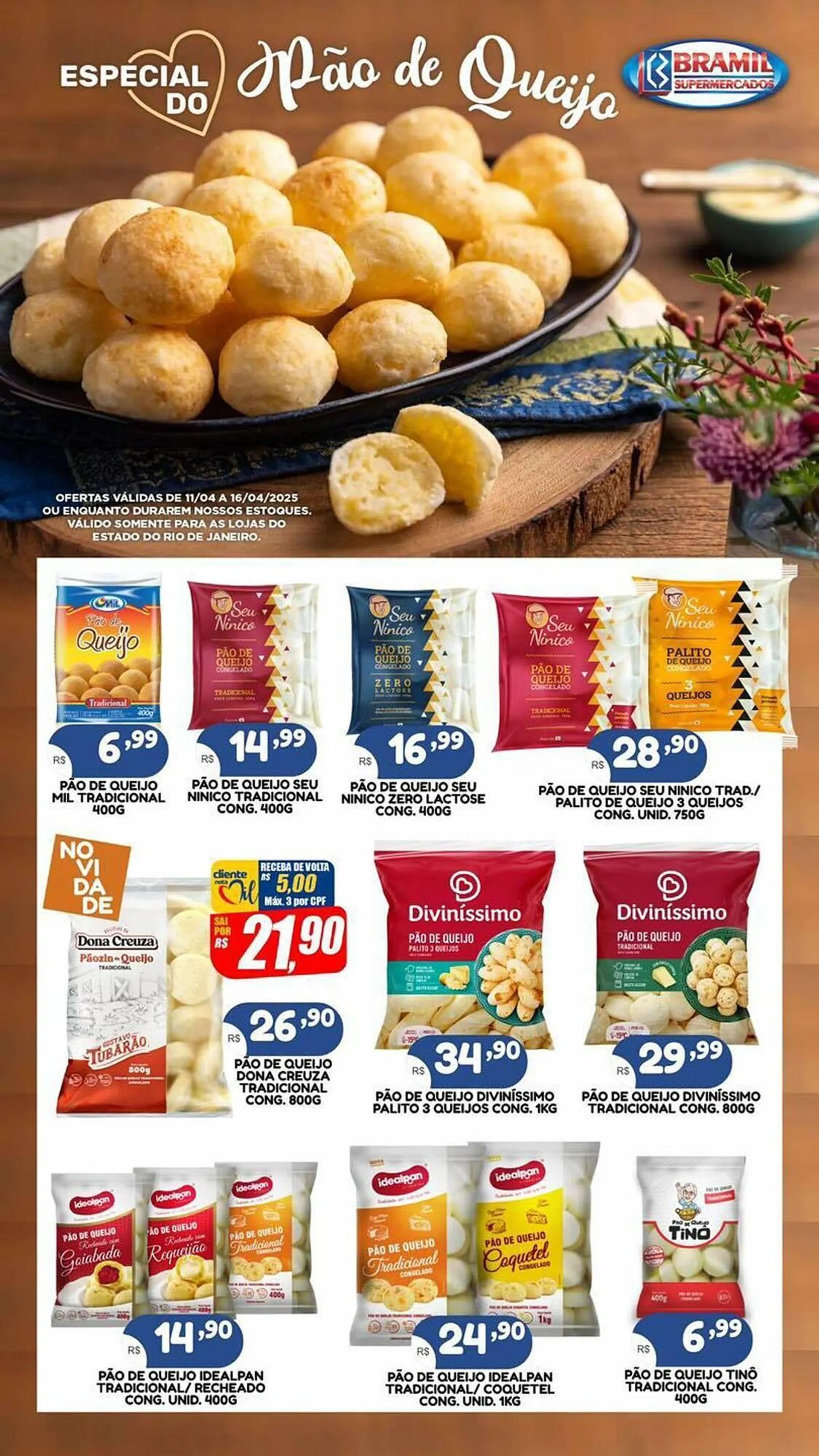 Encarte de Catálogo Bramil Supermercados 11 de abril até 16 de abril 2025 - Pagina 1