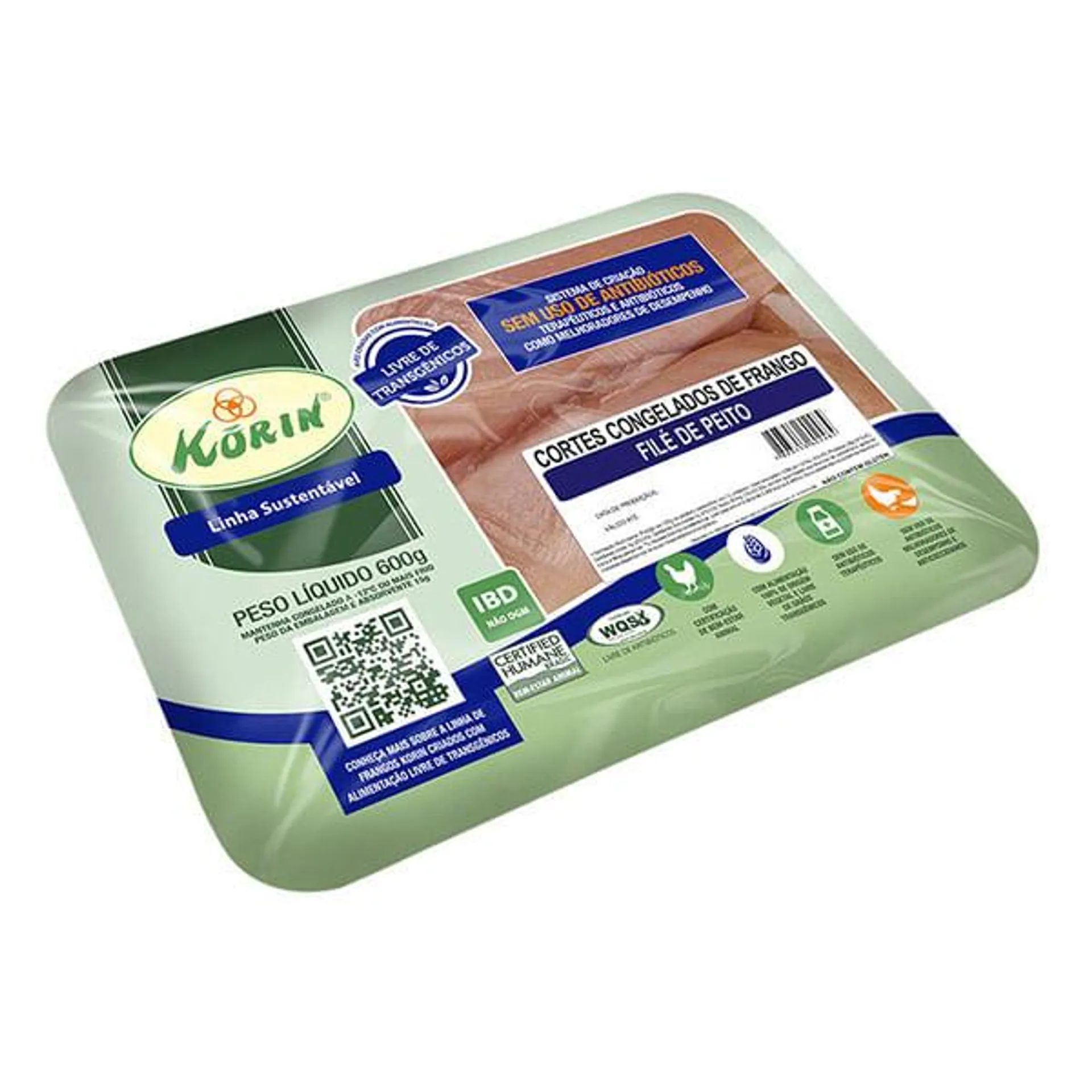 Filé de Peito de Frango Korin sem Transgênicos 600g