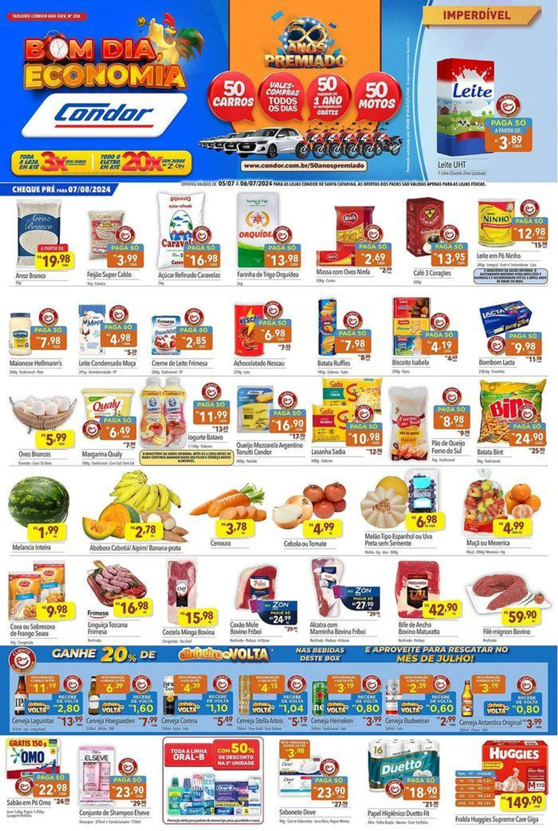 Encarte de Ofertas Supermercados Condor 8 de julho até 14 de julho 2024 - Pagina 1