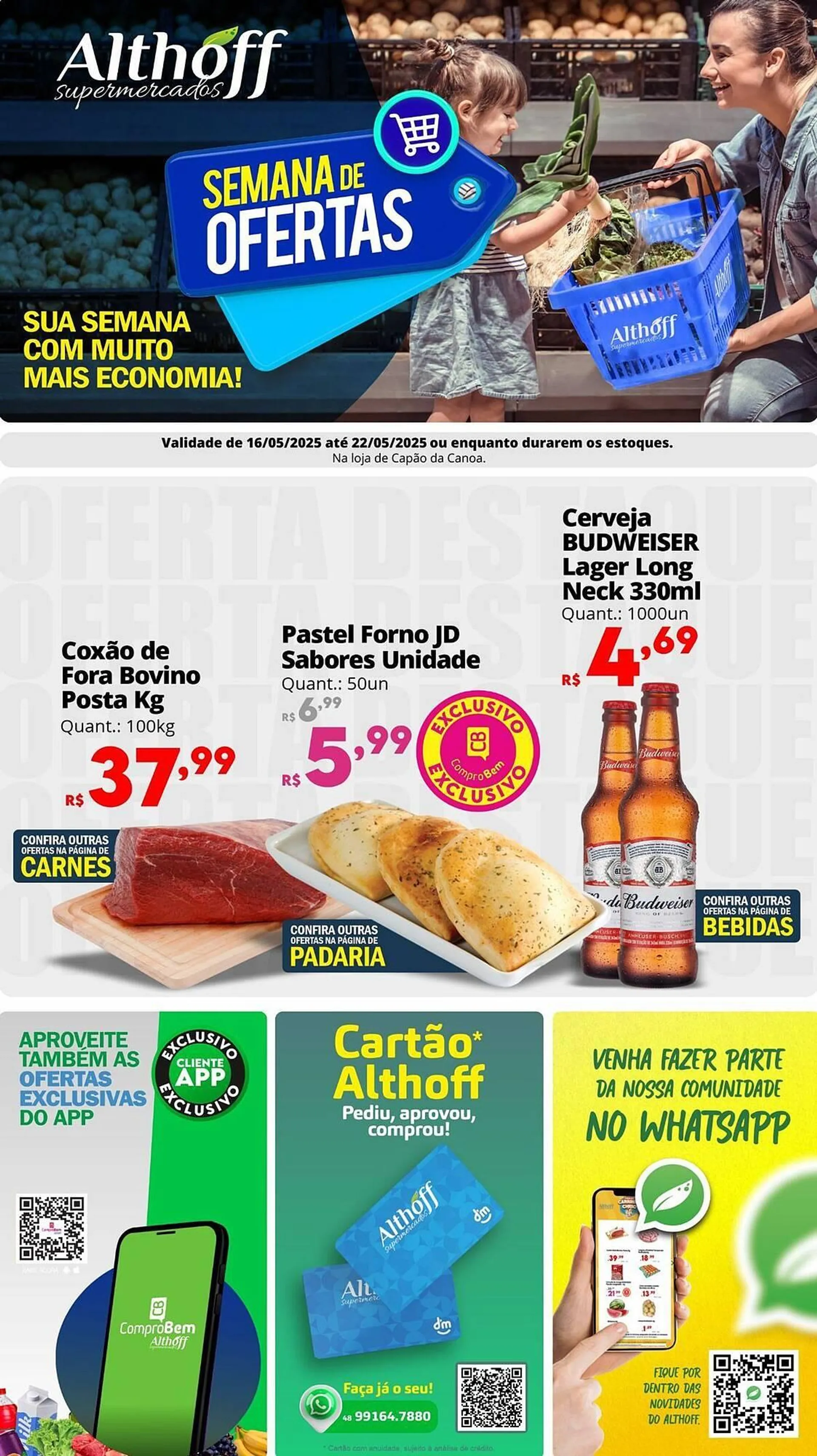 Encarte de Catálogo Althoff Supermercados 18 de maio até 22 de maio 2025 - Pagina 1
