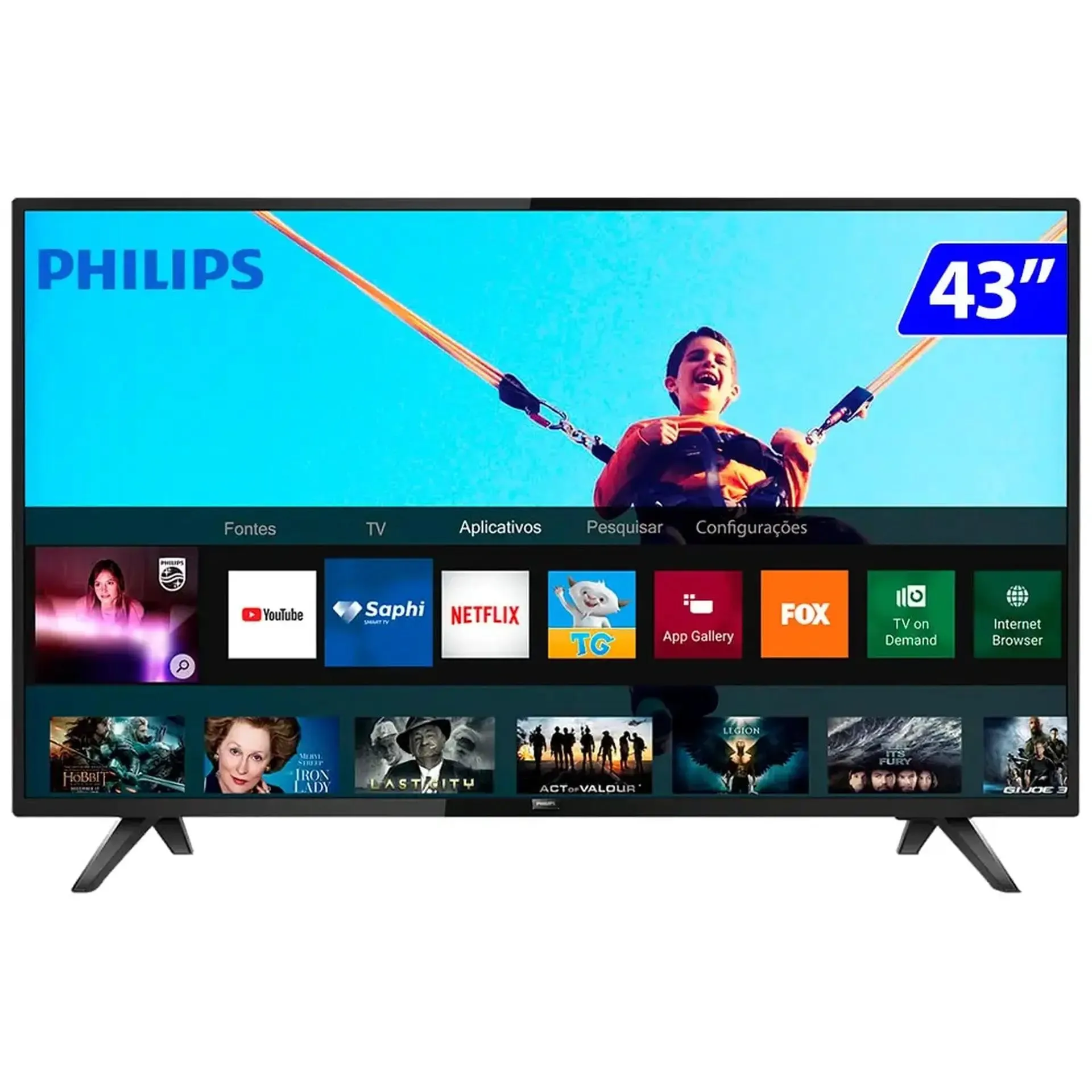 Smart TV Philips LED 43" Full HD Wi-Fi Ultra Slim 43PFG5813