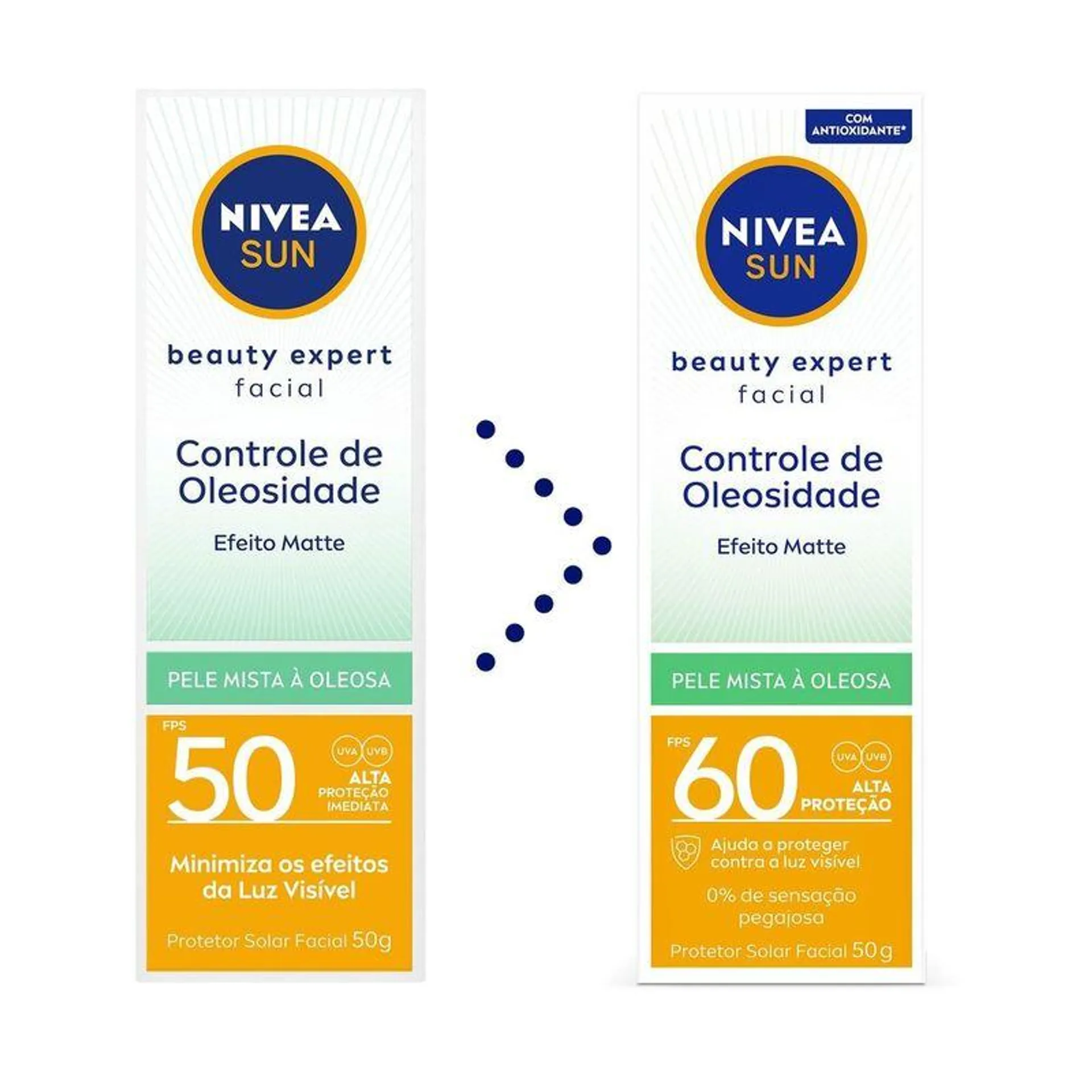 Nivea Sun Protetor Solar Facial Beauty Expert Controle de Oleosidade FPS 60 50g