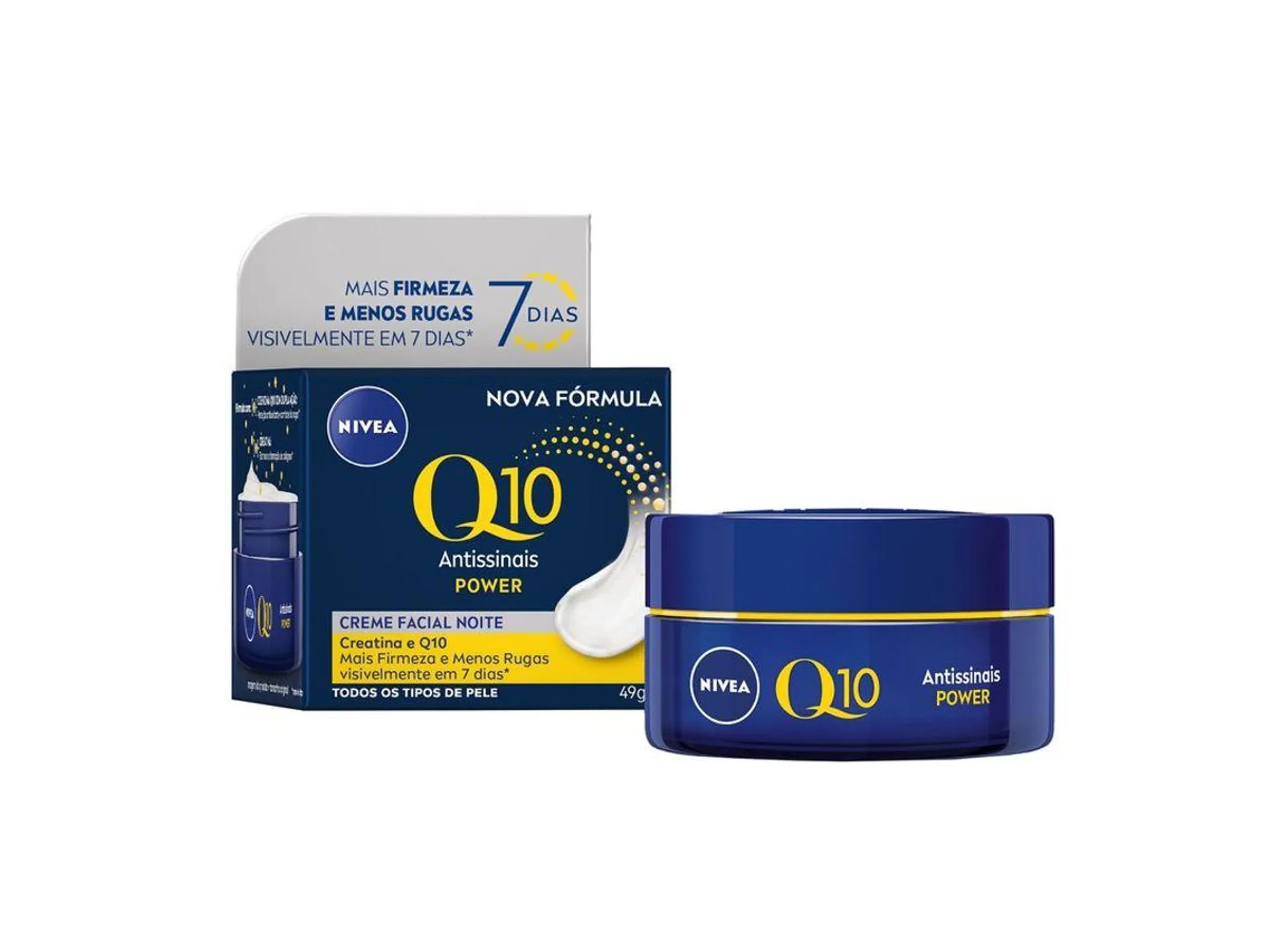 Creme Facial Antissinais Nivea Q10 Power Noite 49g