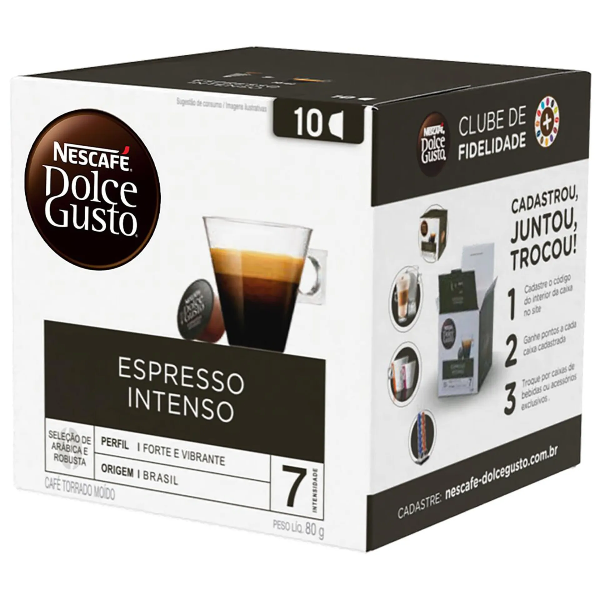 Cápsulas Dolce Gusto Espresso Intenso C/ 10 Unid. 80g