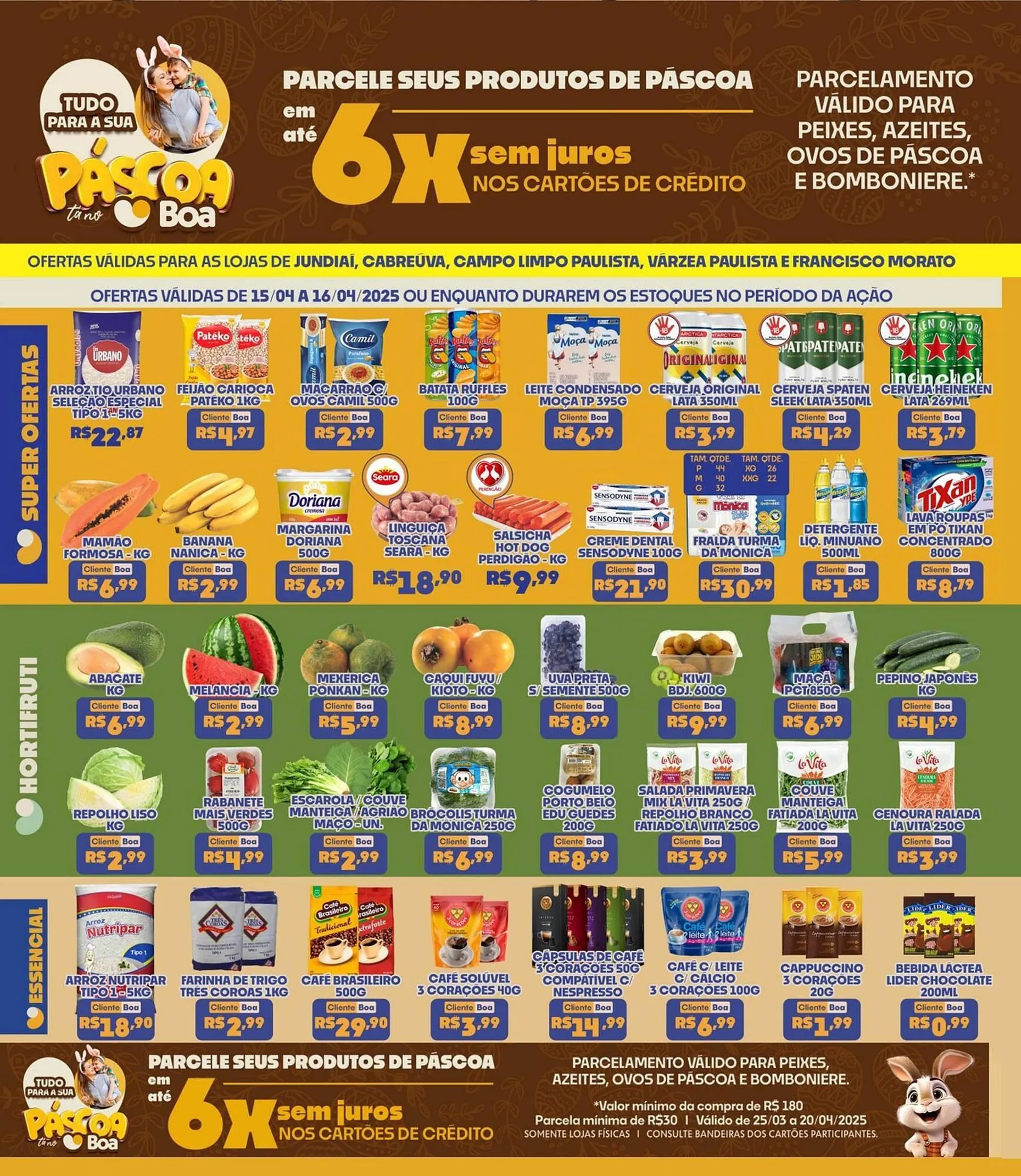 Encarte de Catálogo Boa Supermercados 15 de abril até 16 de abril 2025 - Pagina 1