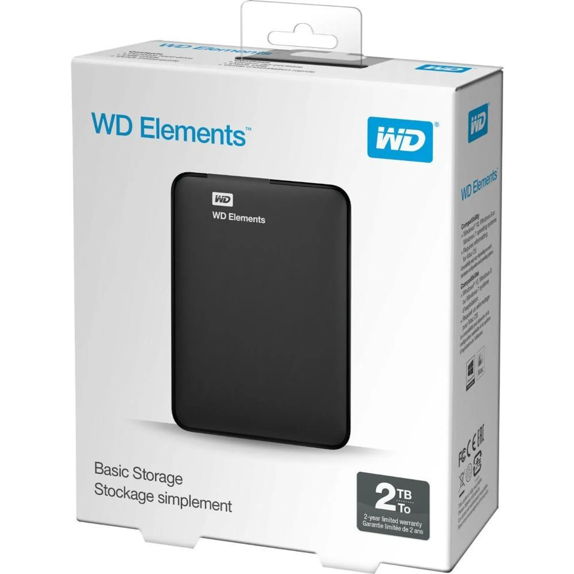 HD 2TB Portatil USB 3.0 WD Elements WDBU6Y0020BBK, Western Digital