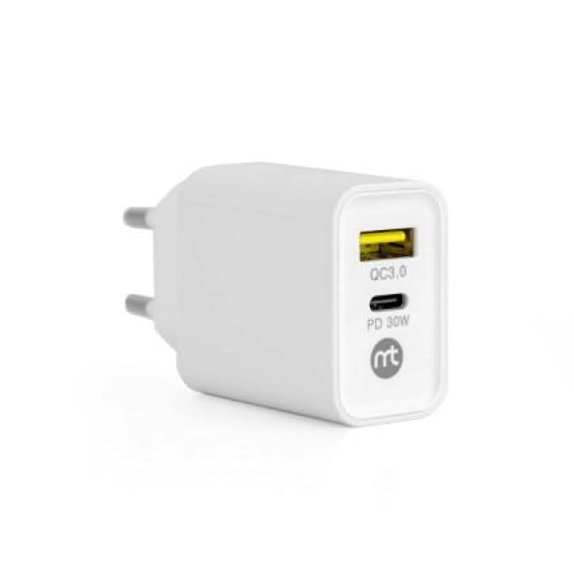 Carregador Universal, Mistertech, USB-C/ USB, 30W, Branco