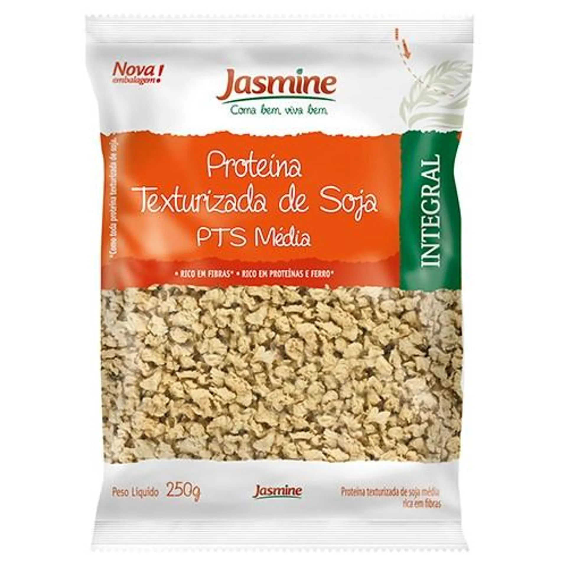 Proteína de Soja Texturizada Média Jasmine Pacote 250G