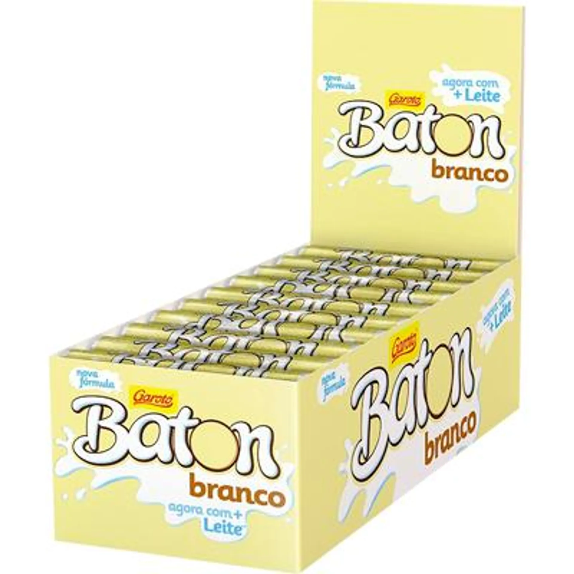 Chocolate Branco caixa 30 unidades de 16g - Garoto/Baton