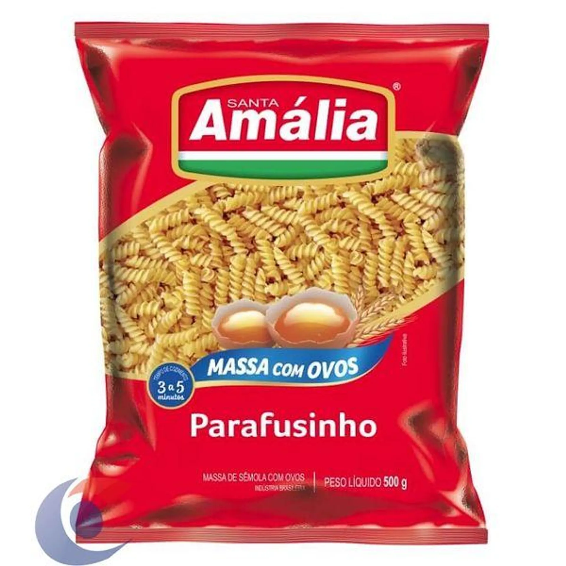 Massa Com Ovos Santa Amália Parafusinho 500g