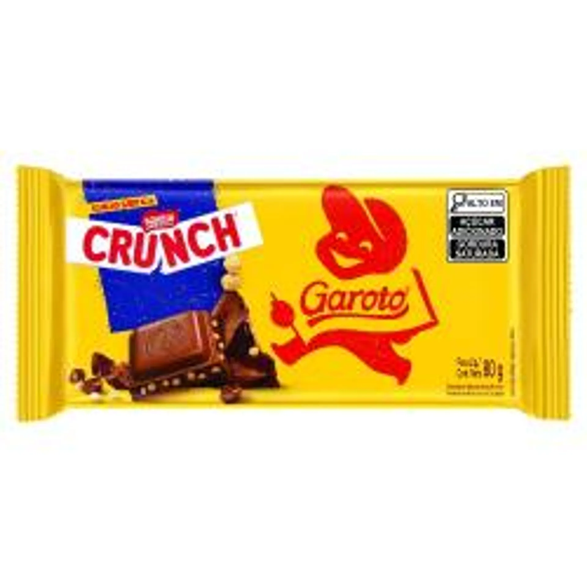 Chocolate Ao Leite Com Flocos De Arroz Crunch Garoto Pacote 80g Edição Limitada