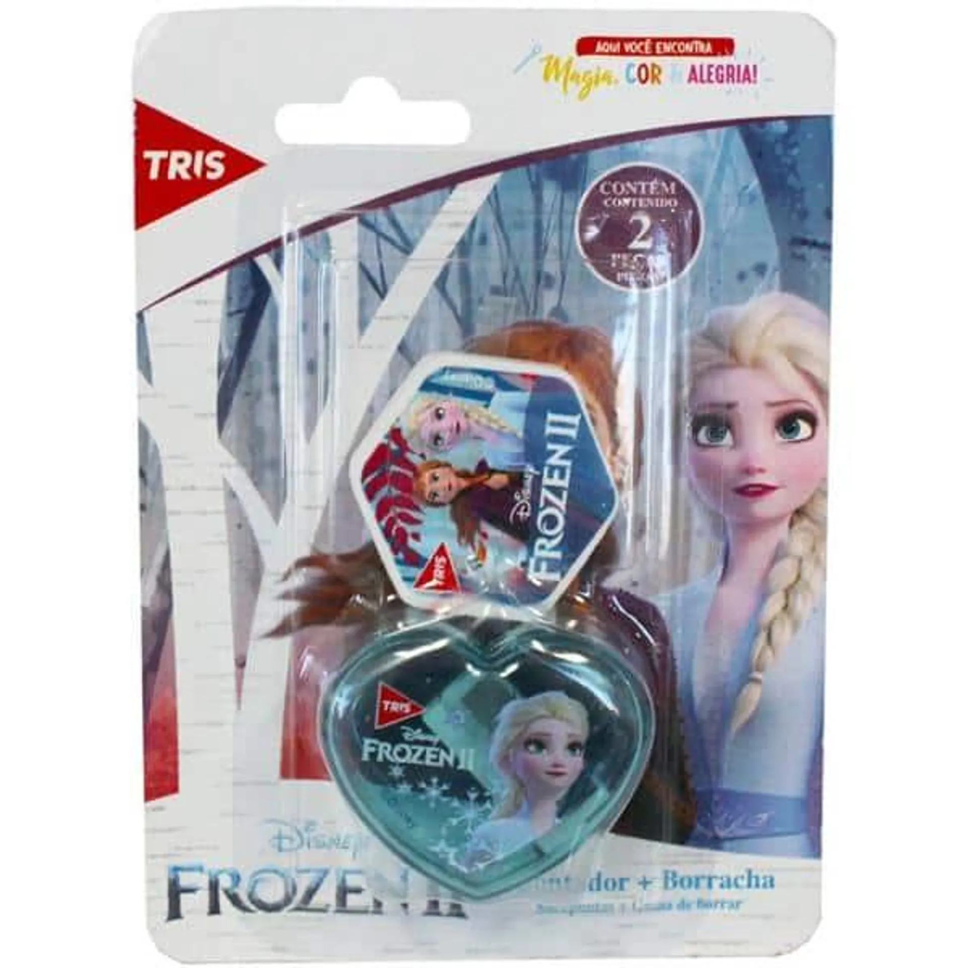 Apontador e Borracha Frozen, Tris - BT 2 UN