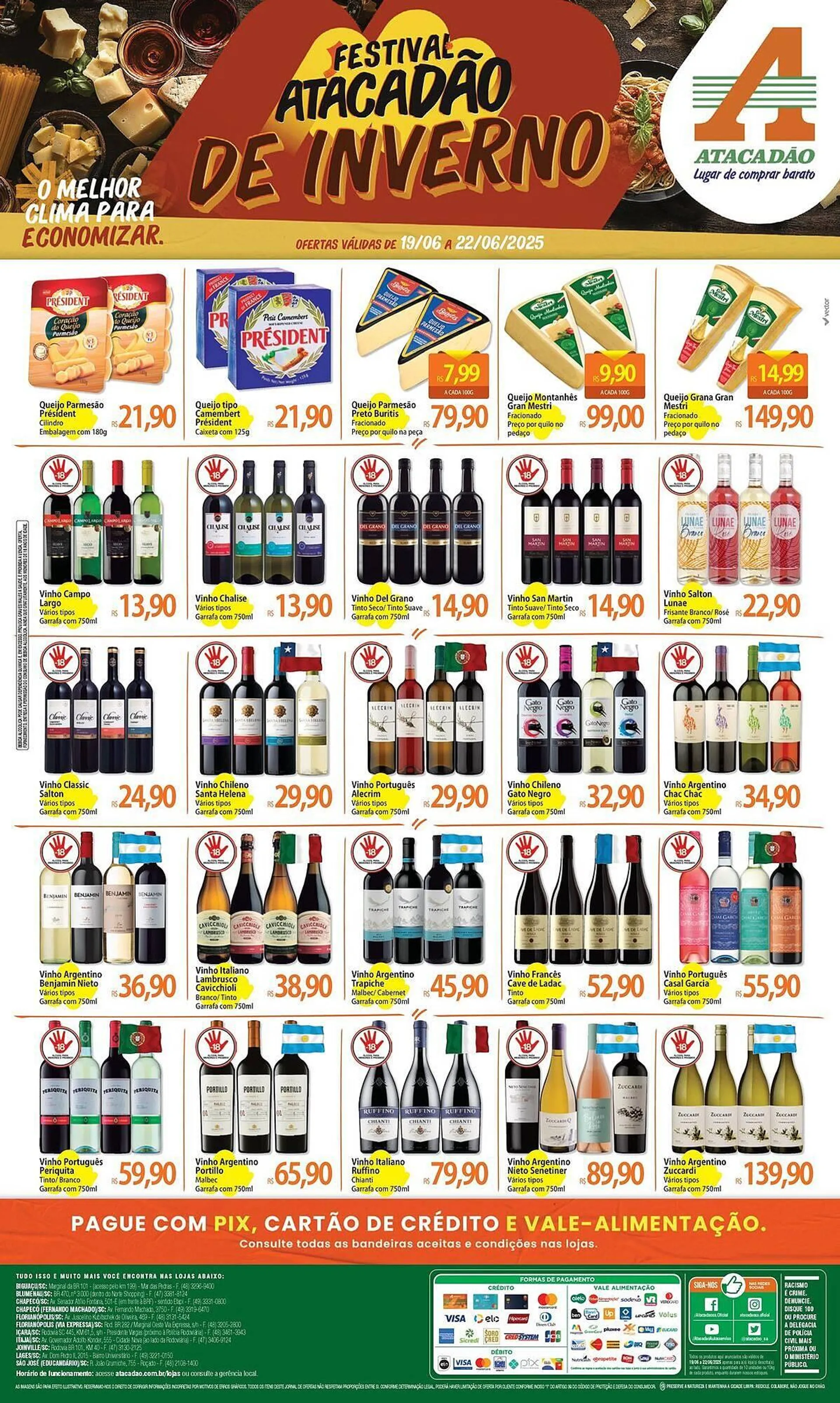 Encarte de Catálogo Atacadão 19 de junho até 22 de junho 2025 - Pagina 1