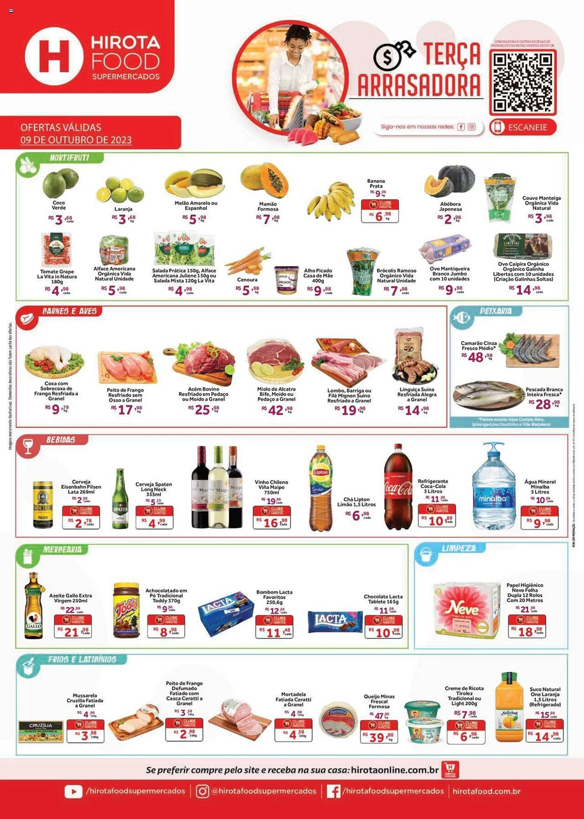 Encarte de Catálogo Hirota Food Supermercado 9 de outubro até 9 de outubro 2023 - Pagina 1