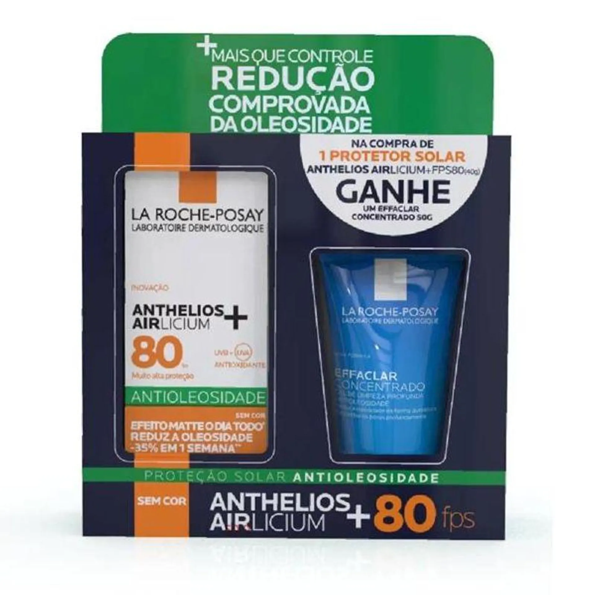 Kit La Roche Anthelios Airlicium FPS80 40g + Effaclar Gel 50g