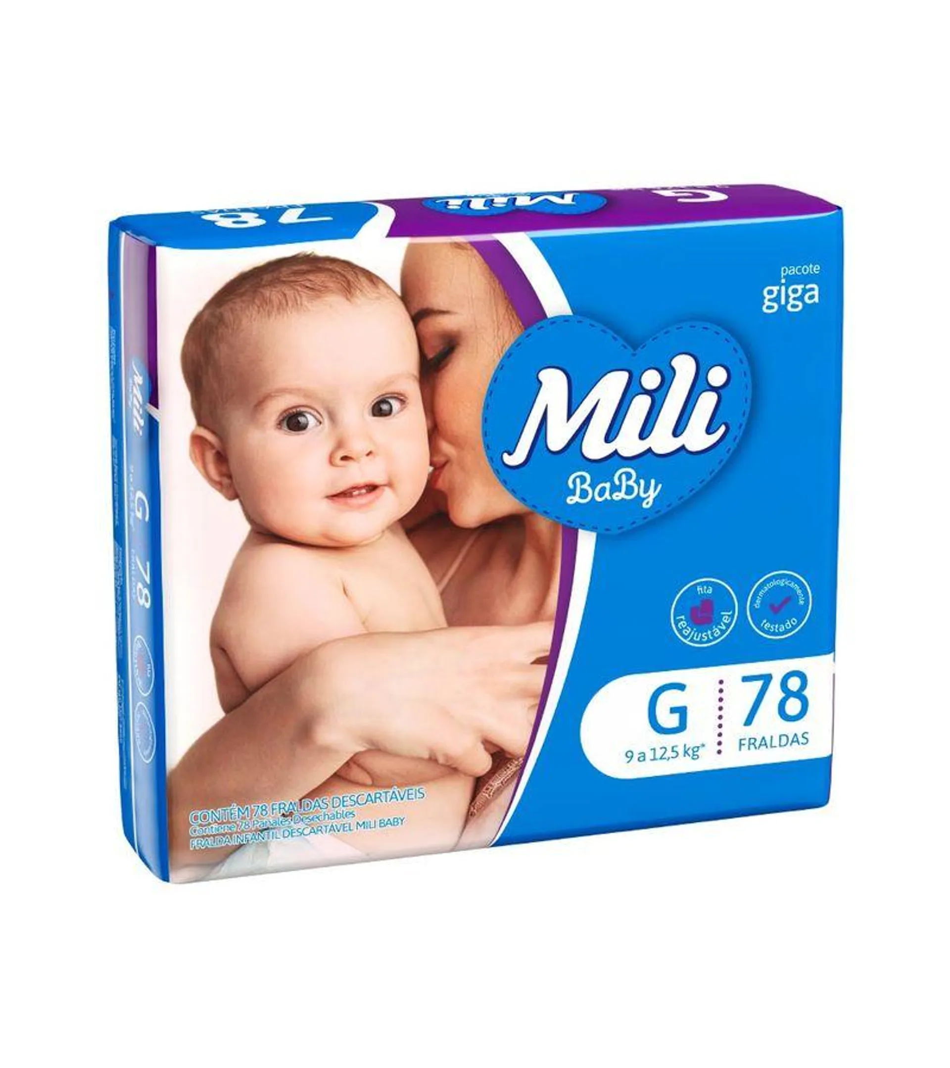 Fralda Mili Baby Giga Com 78 Tamanho G Giga