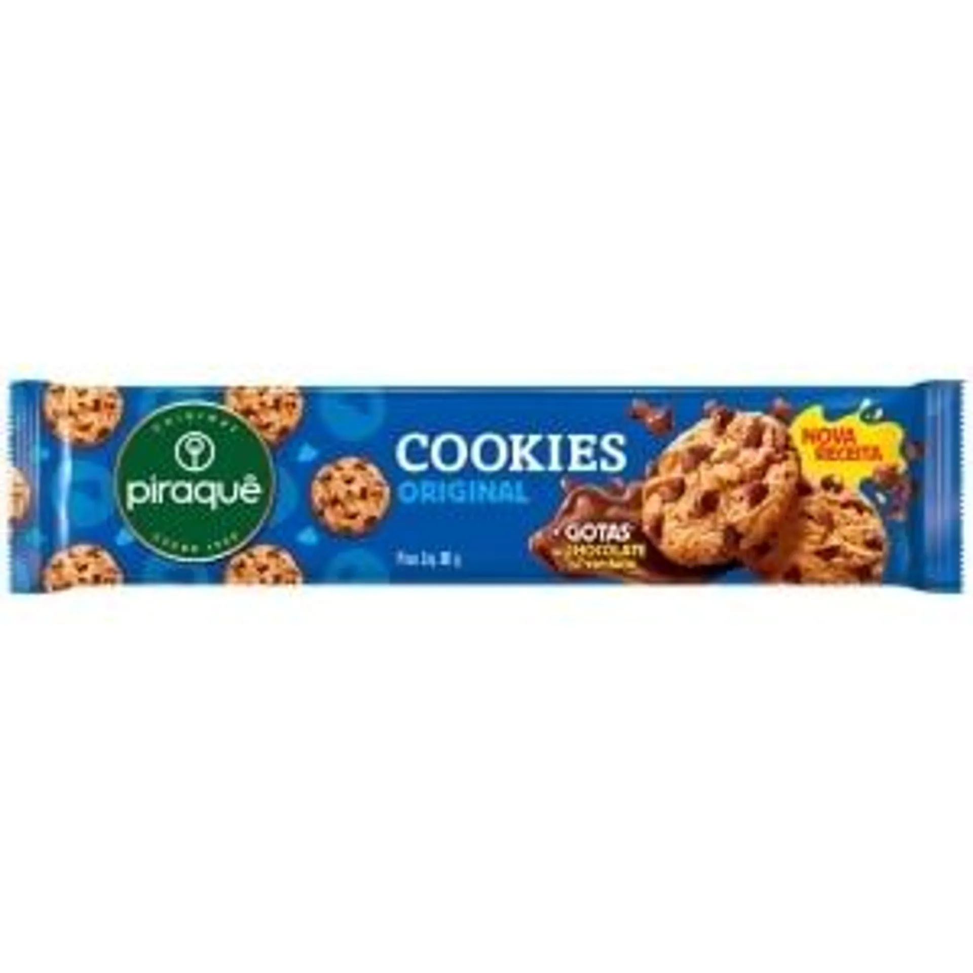 Cookies Piraquê Original com Gotas de Chocolate 80g