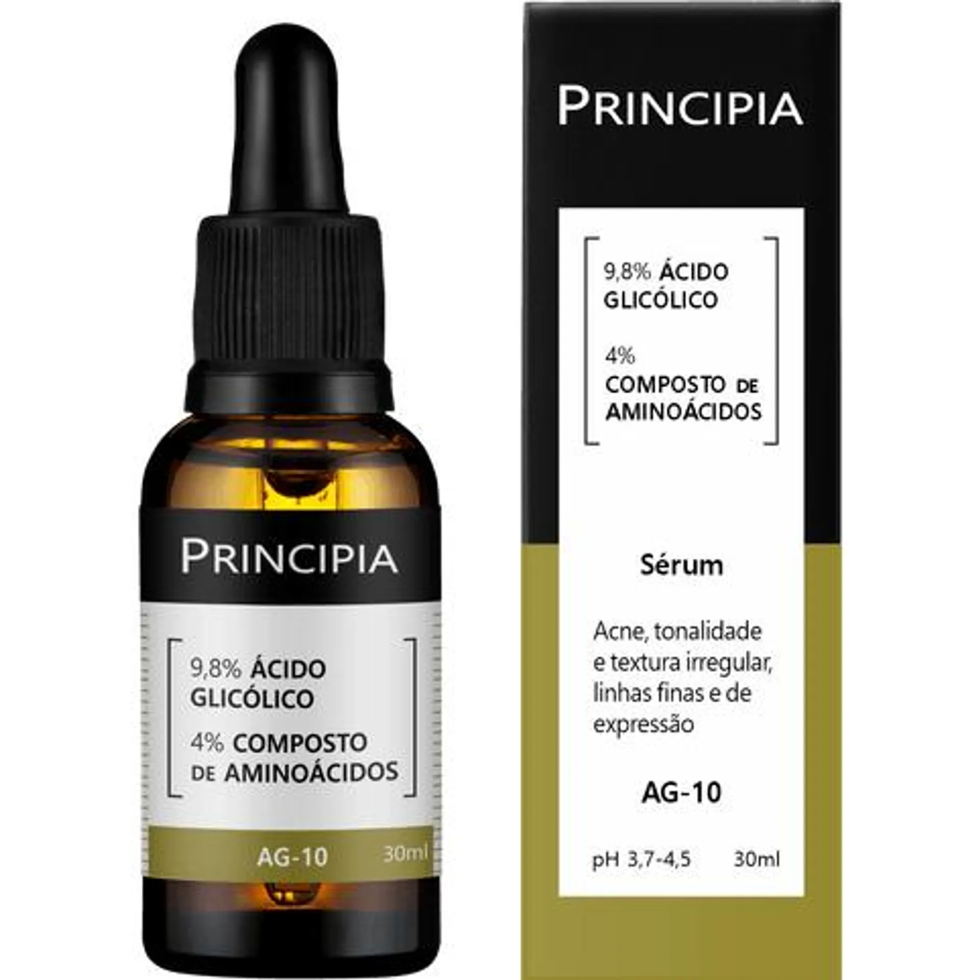 Sérum Facial Principia AG-10 9,8% Ácido Glicólico + Aminoácidos 30ml