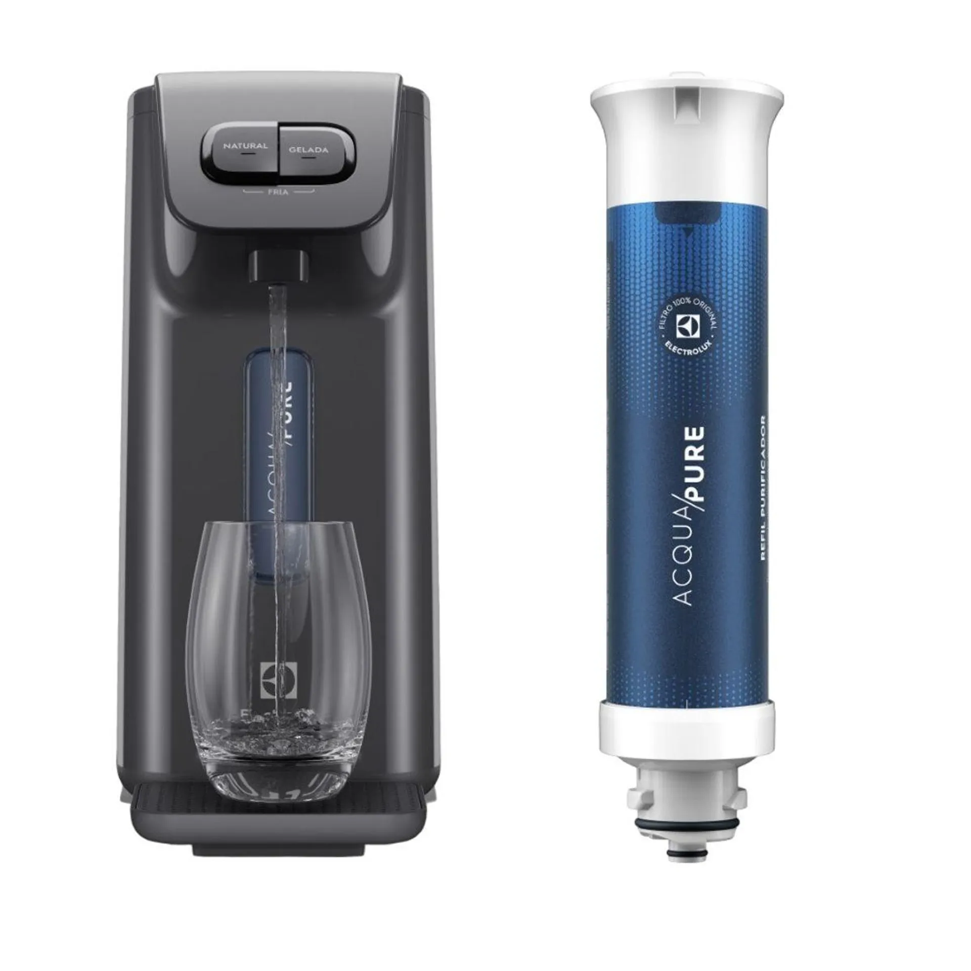 Purificador Electrolux Effcient água gelada (PE15X)+ Filtro/Refil de água Acqua Pure