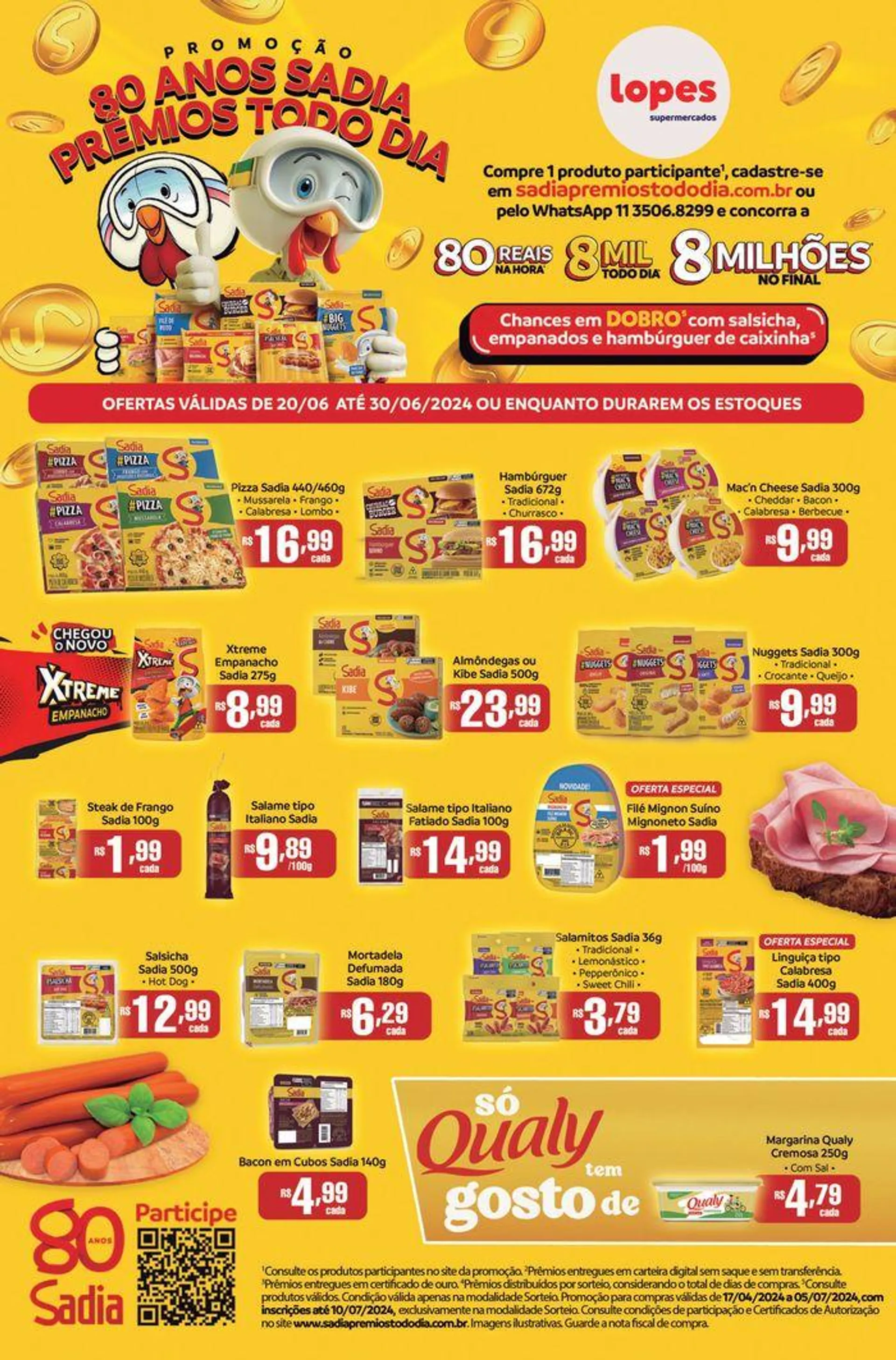 Encarte de Ofertas Lopes Supermercados 21 de junho até 30 de junho 2024 - Pagina 1