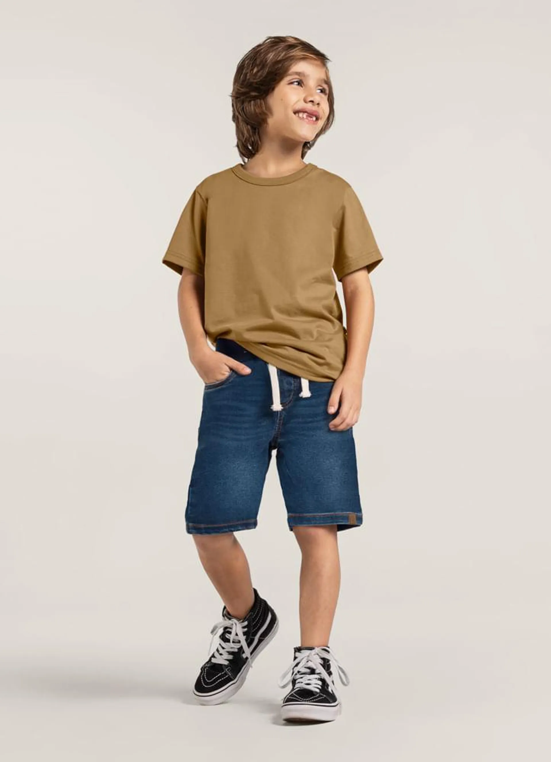 Bermuda jeans infantil menino Brandili