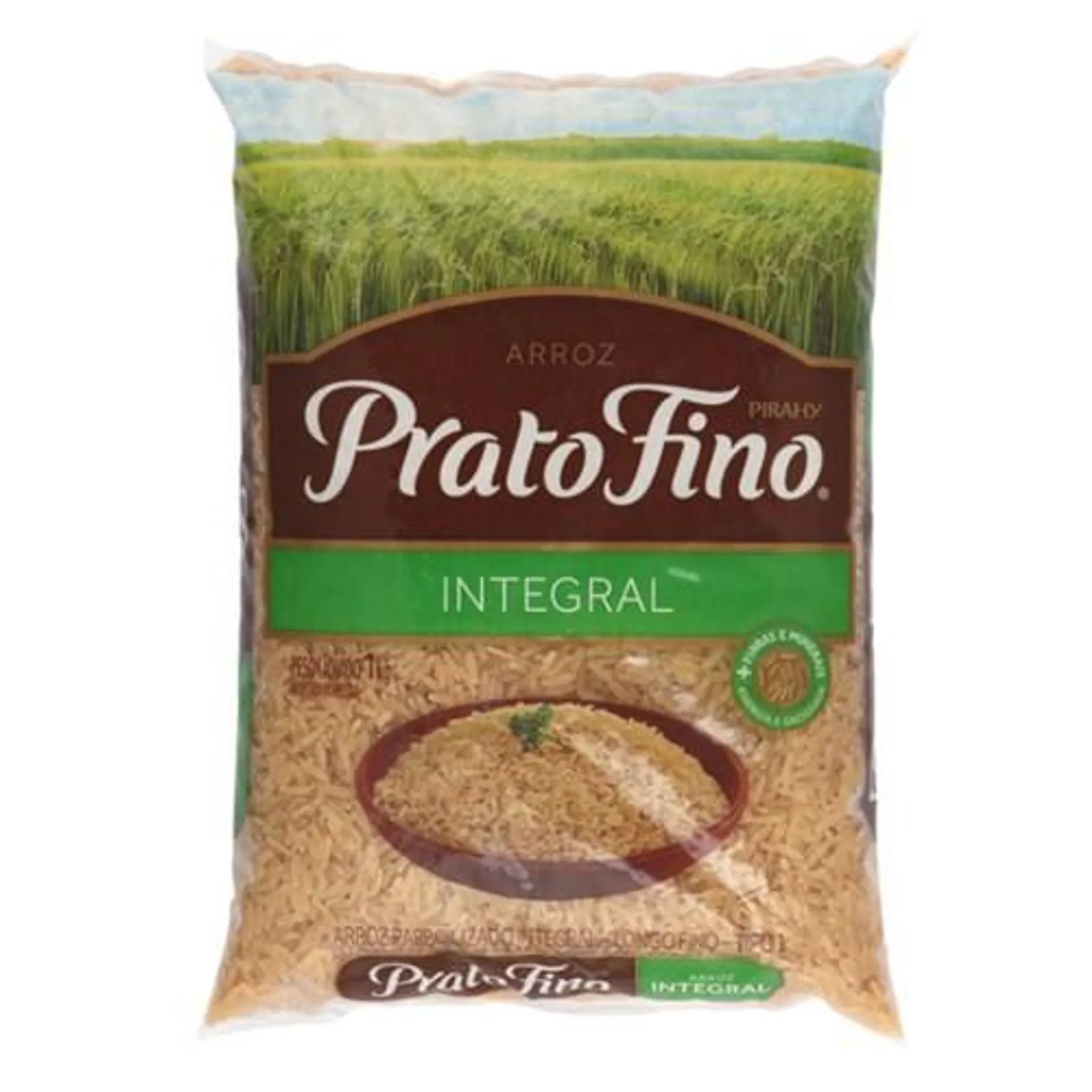 Arroz Parboilizado Integral Prato Fino 1kg