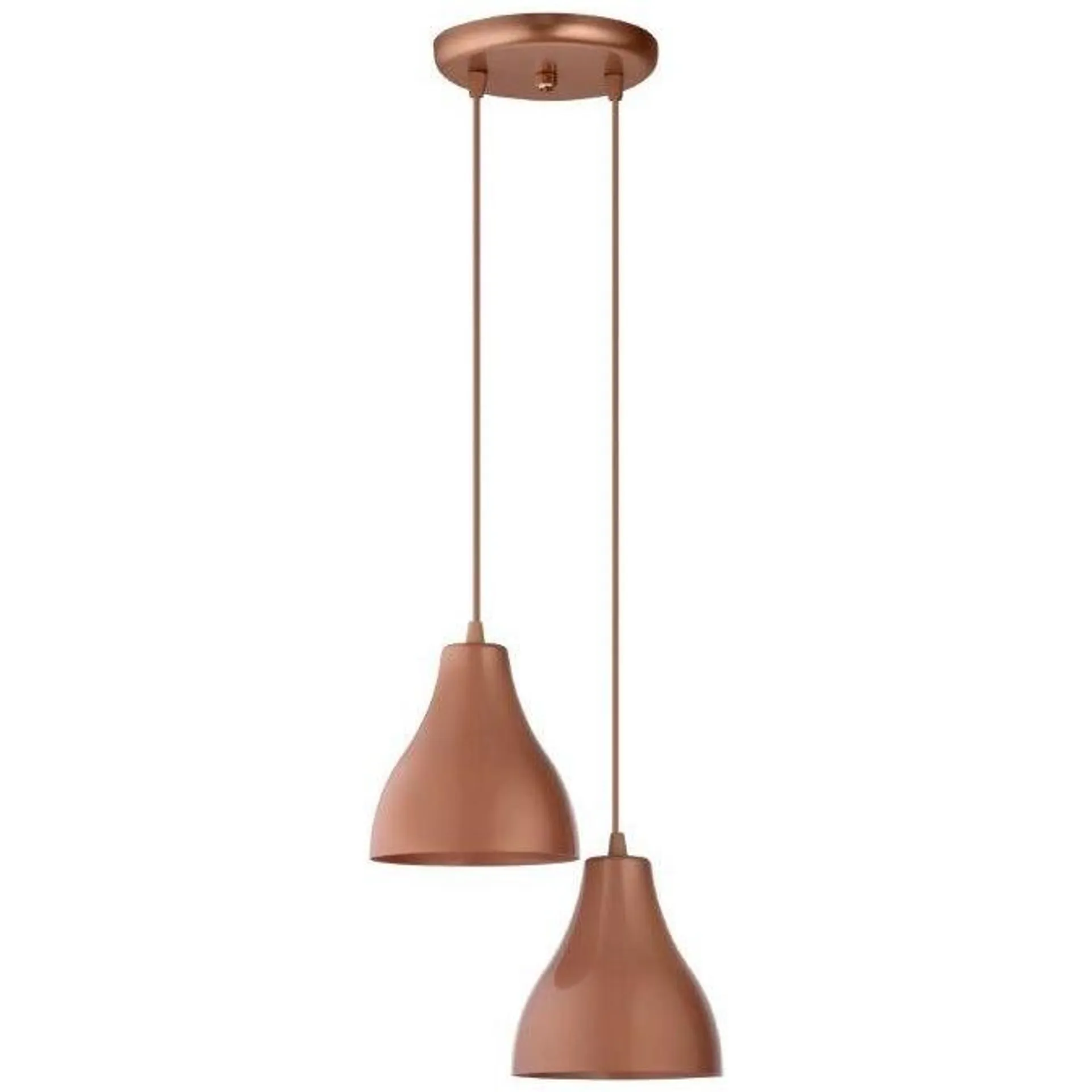 Pendente Loft 2 Lâmpadas 32cm - Cobre - Dital