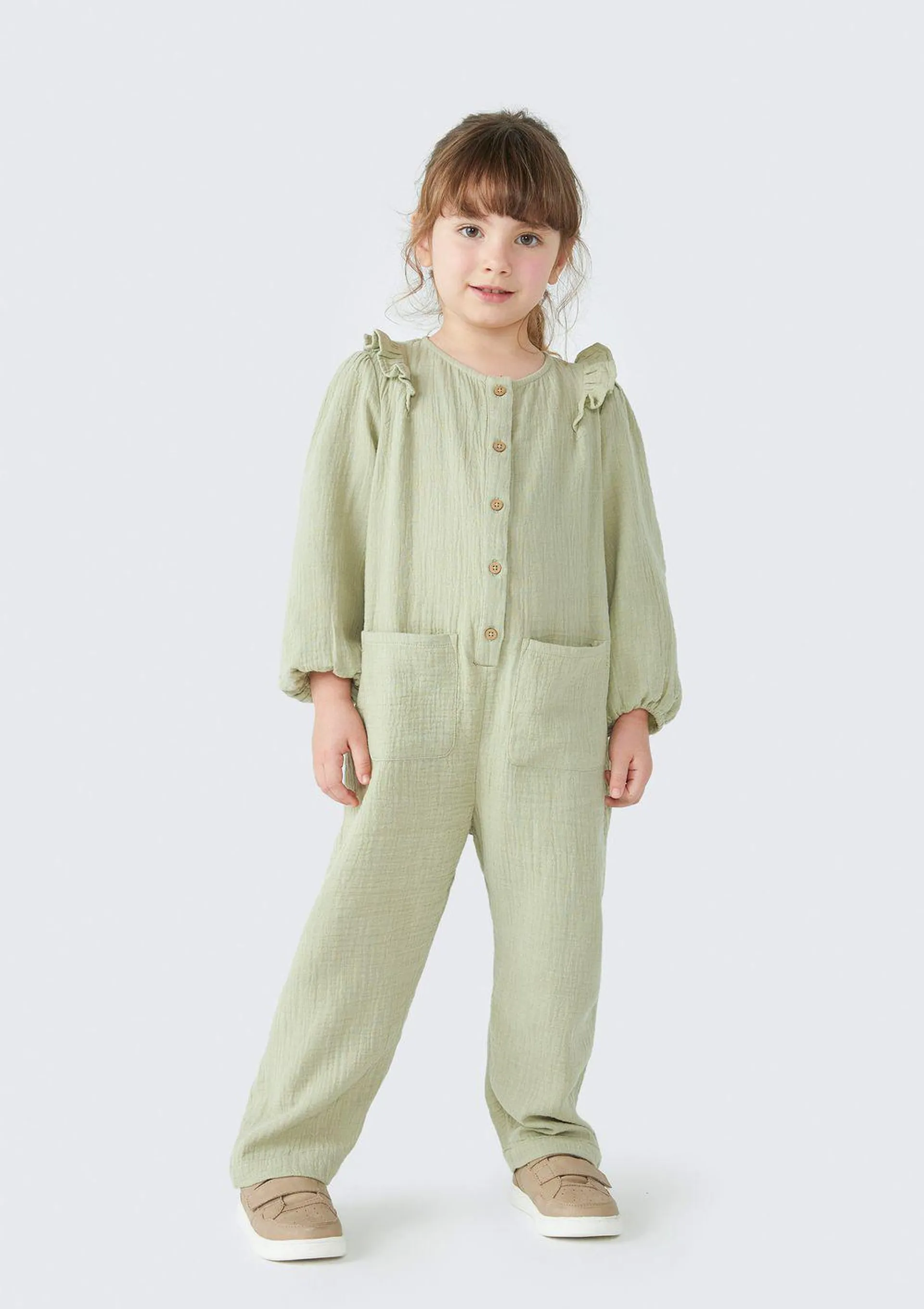Macacão Longo Infantil Menina Toddler - Verde