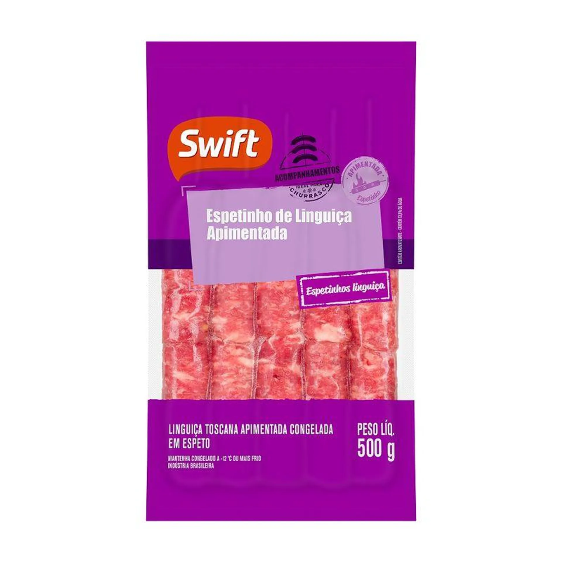 Espetinho Linguiça Swift 500g Apimentada