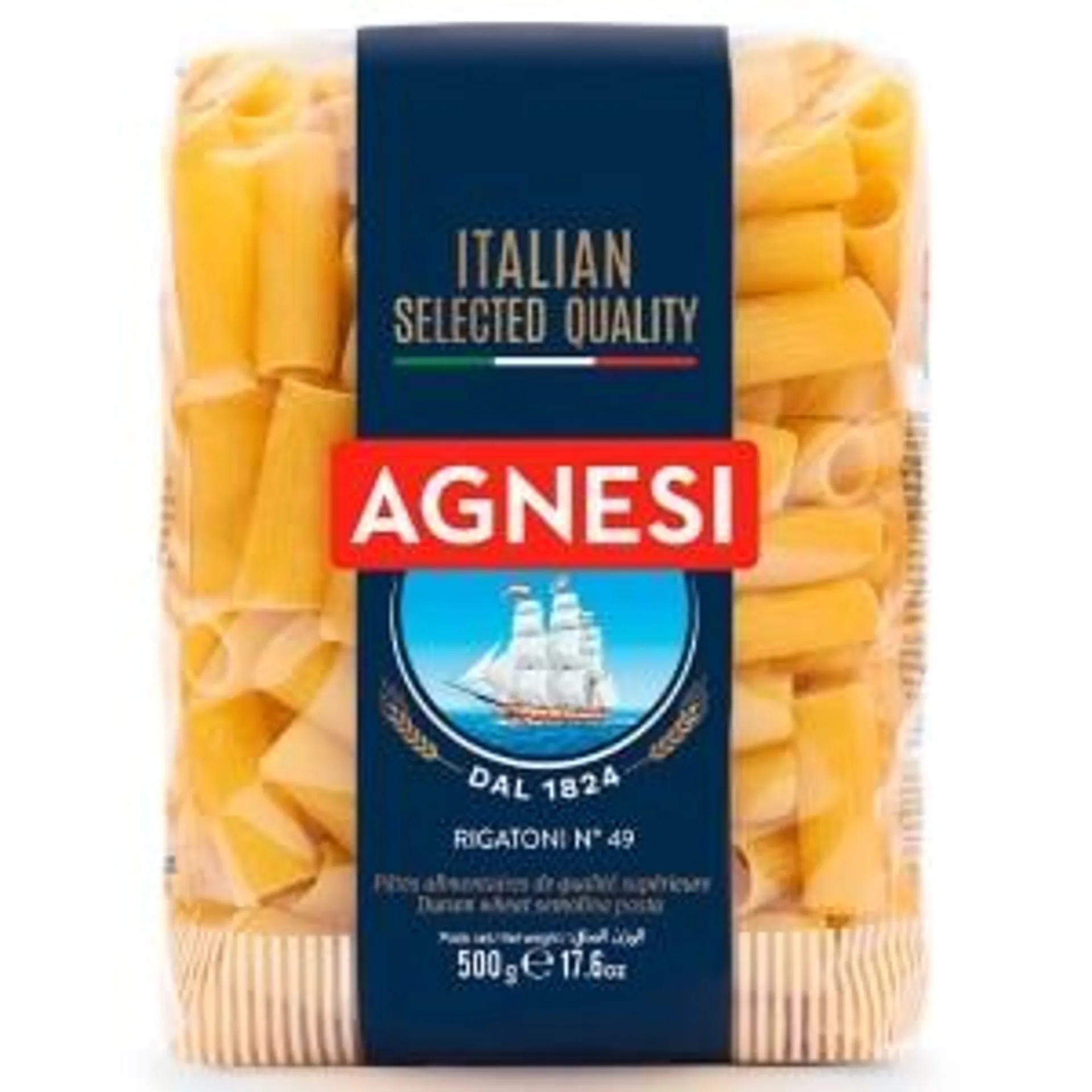 Macarrão Agnesi Italiano Rigatoni Nº49 500g