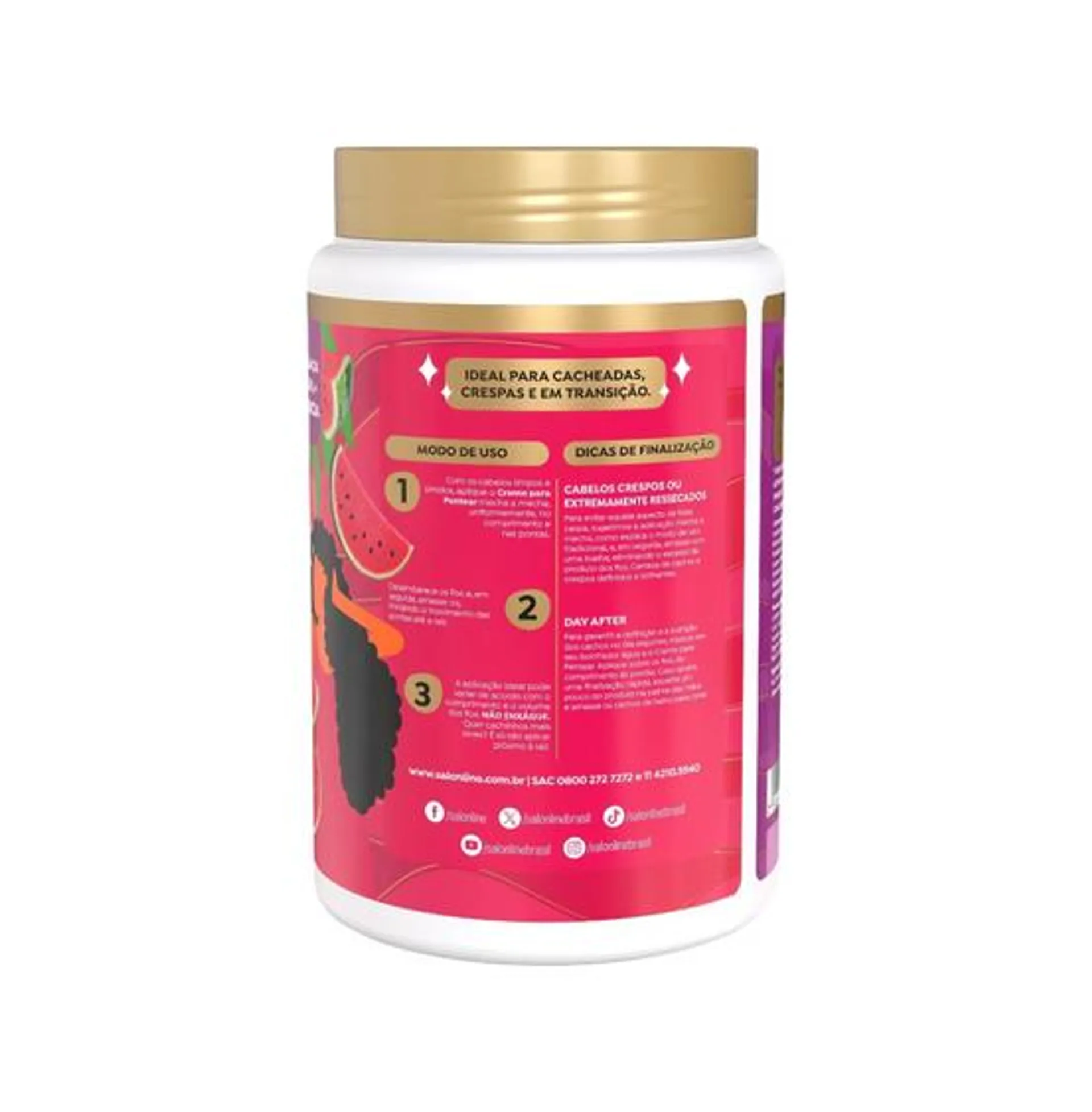Creme para Pentear Salon Line Uva + Melancia Óleo de Tratamento Extraordinário 1kg