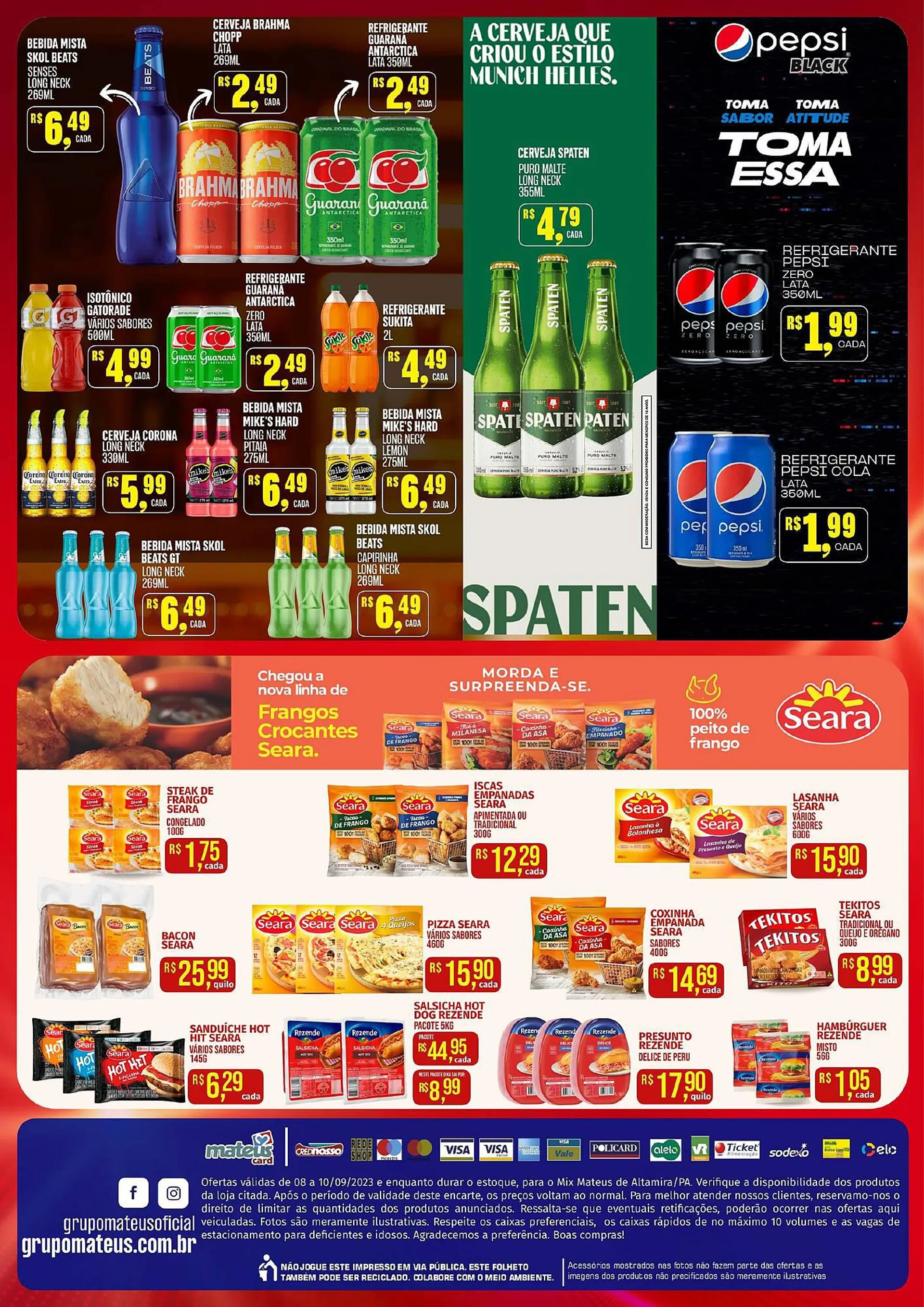 Encarte de Catálogo Supermercados Mateus 8 de setembro até 10 de setembro 2023 - Pagina 4