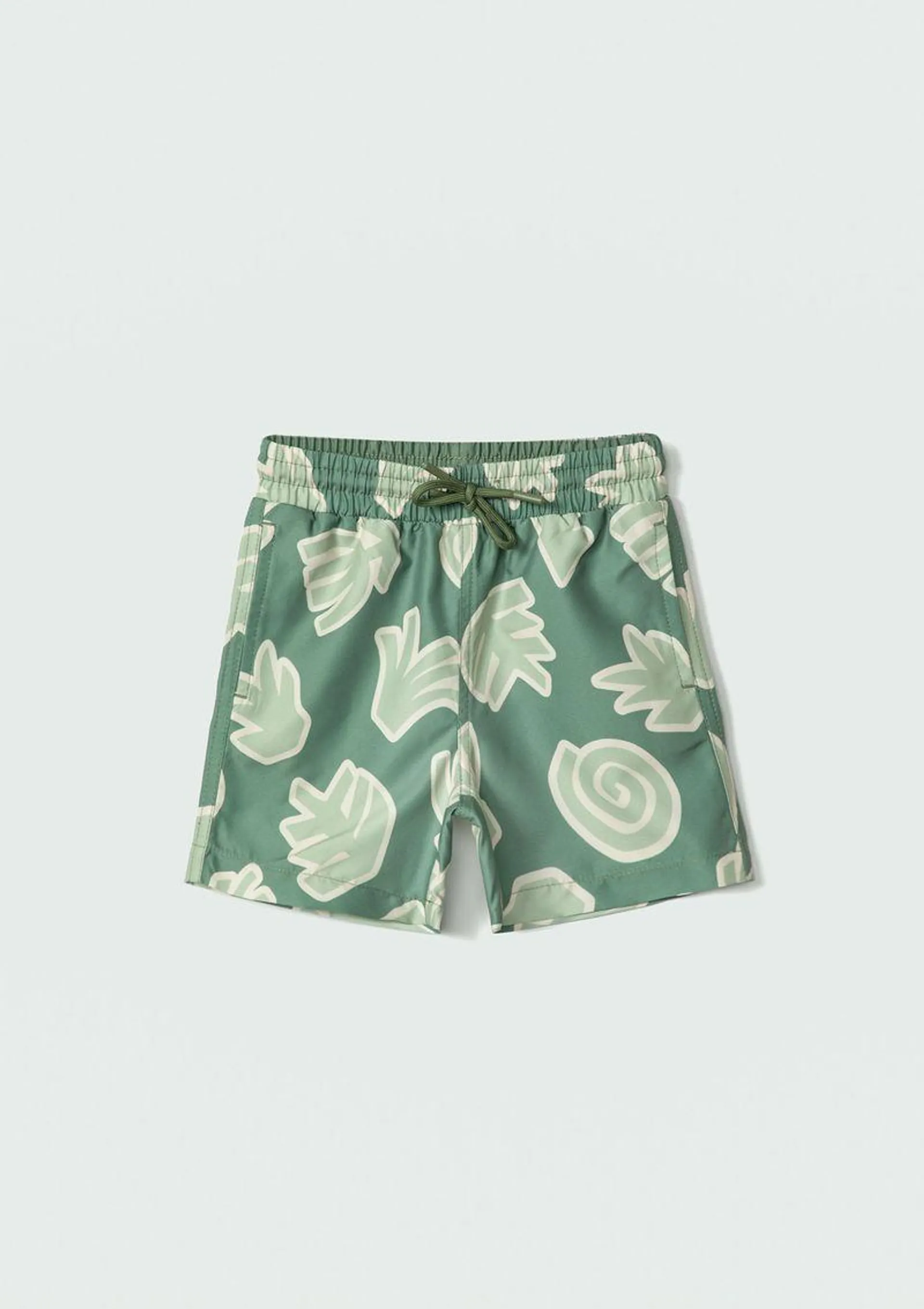 Shorts Infantil Menino Toddler em Tactel Estampado - Verde