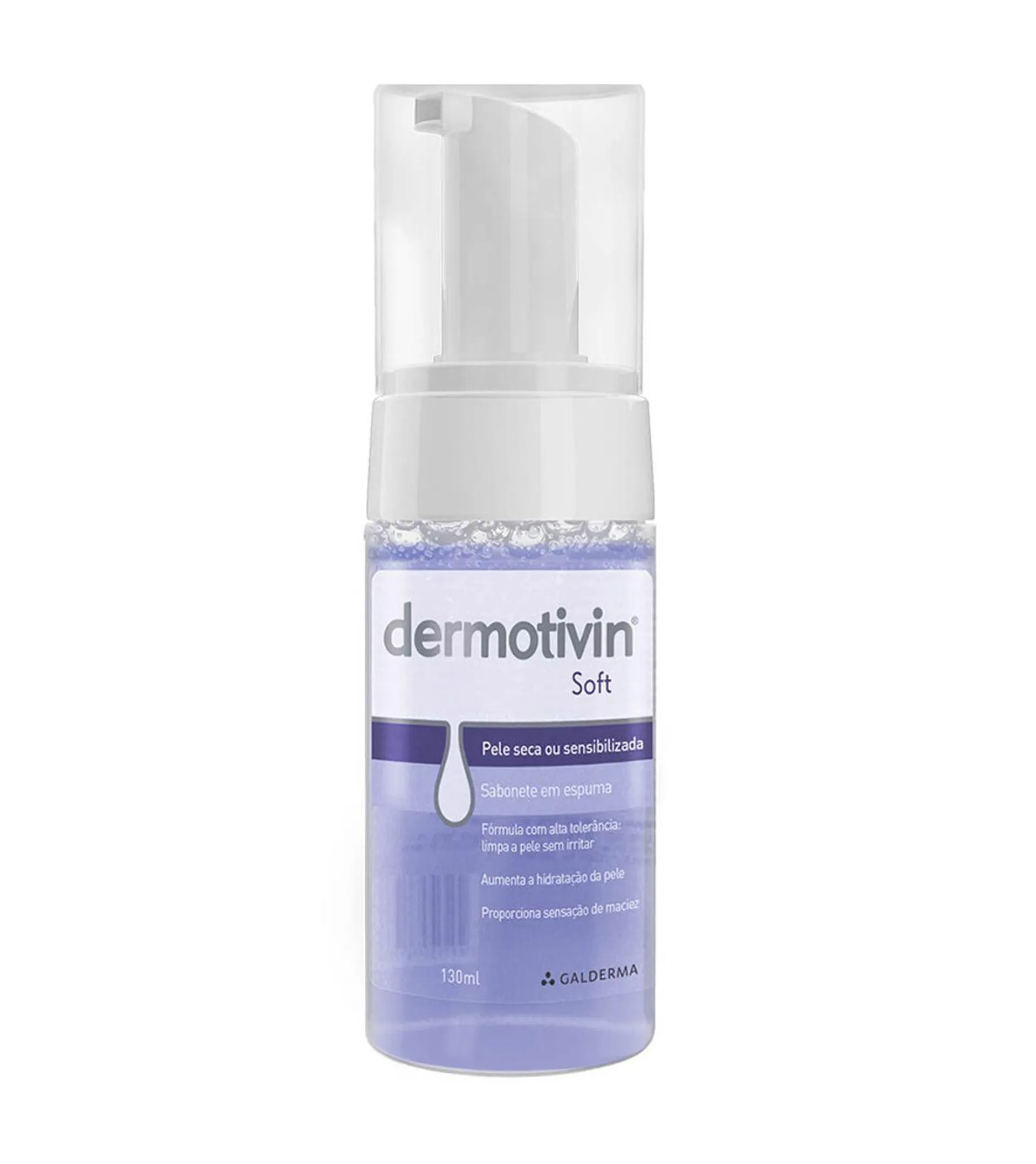 Dermotivin Soft Sabonete Foam Espuma De Limpeza 130ml