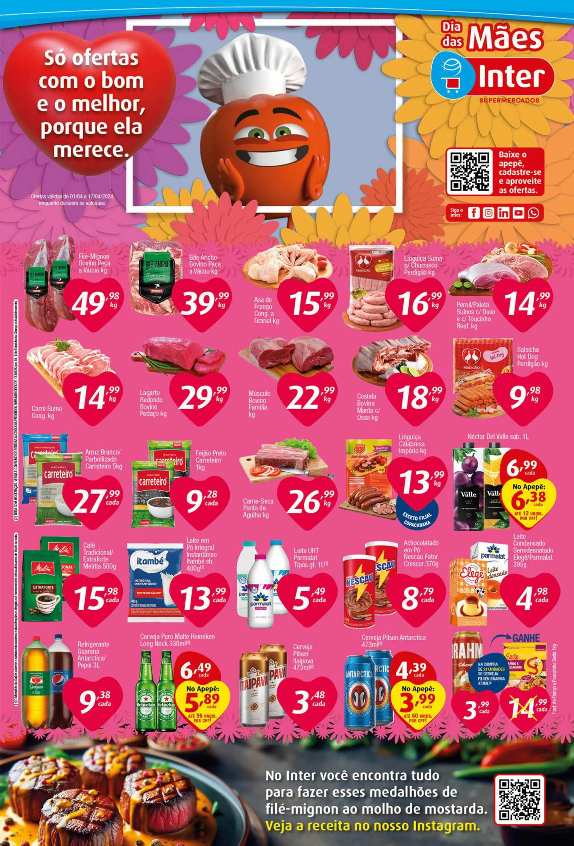 Encarte de Inter Supermercados 1 de abril até 17 de abril 2024 - Pagina 1