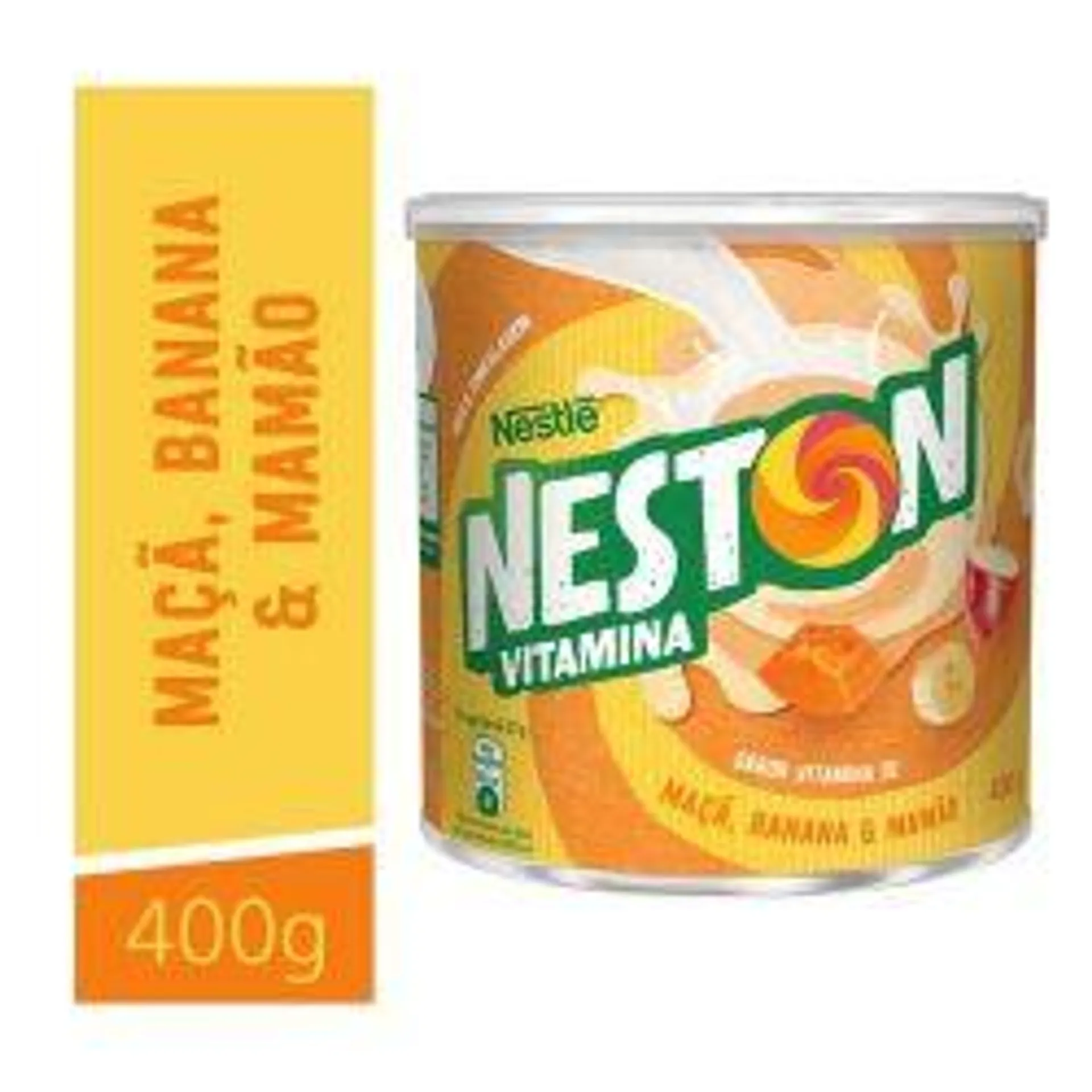 NESTON Vitamina - Pó para preparo instantâneo Maçã, Banana e Mamão 400g