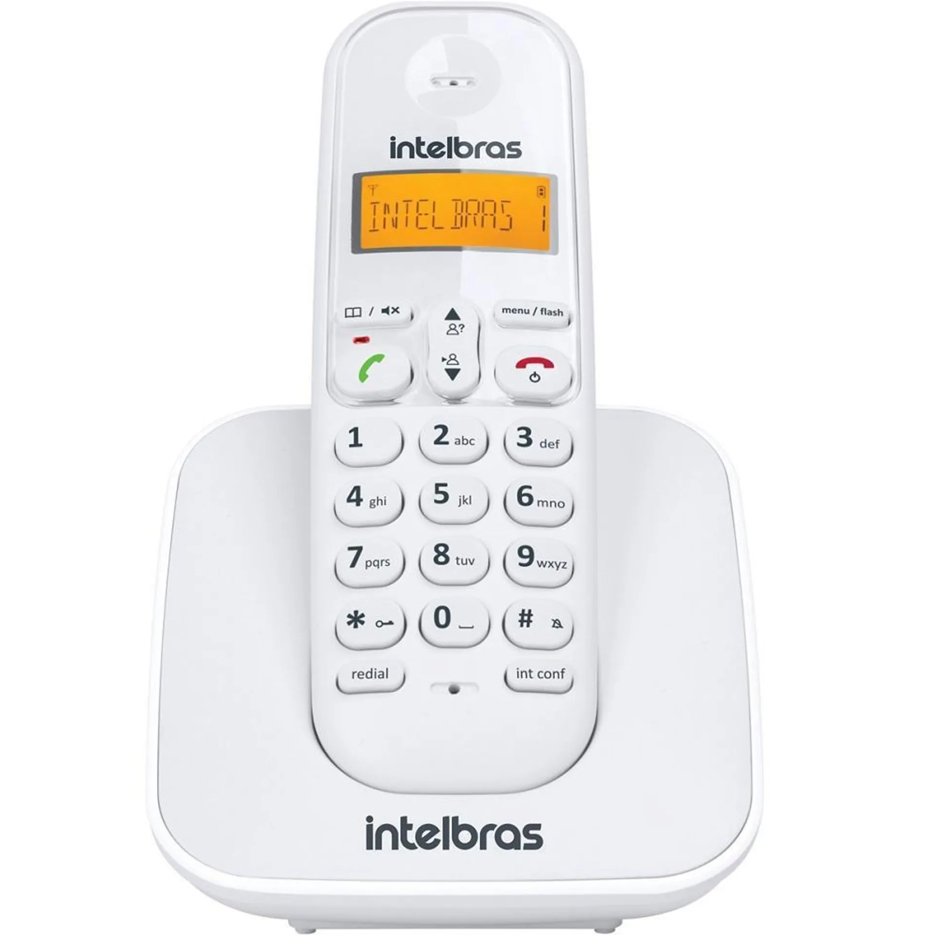 Telefone sem fio com display luminoso branco TS3110, Modelo 4123010, INTELBRAS