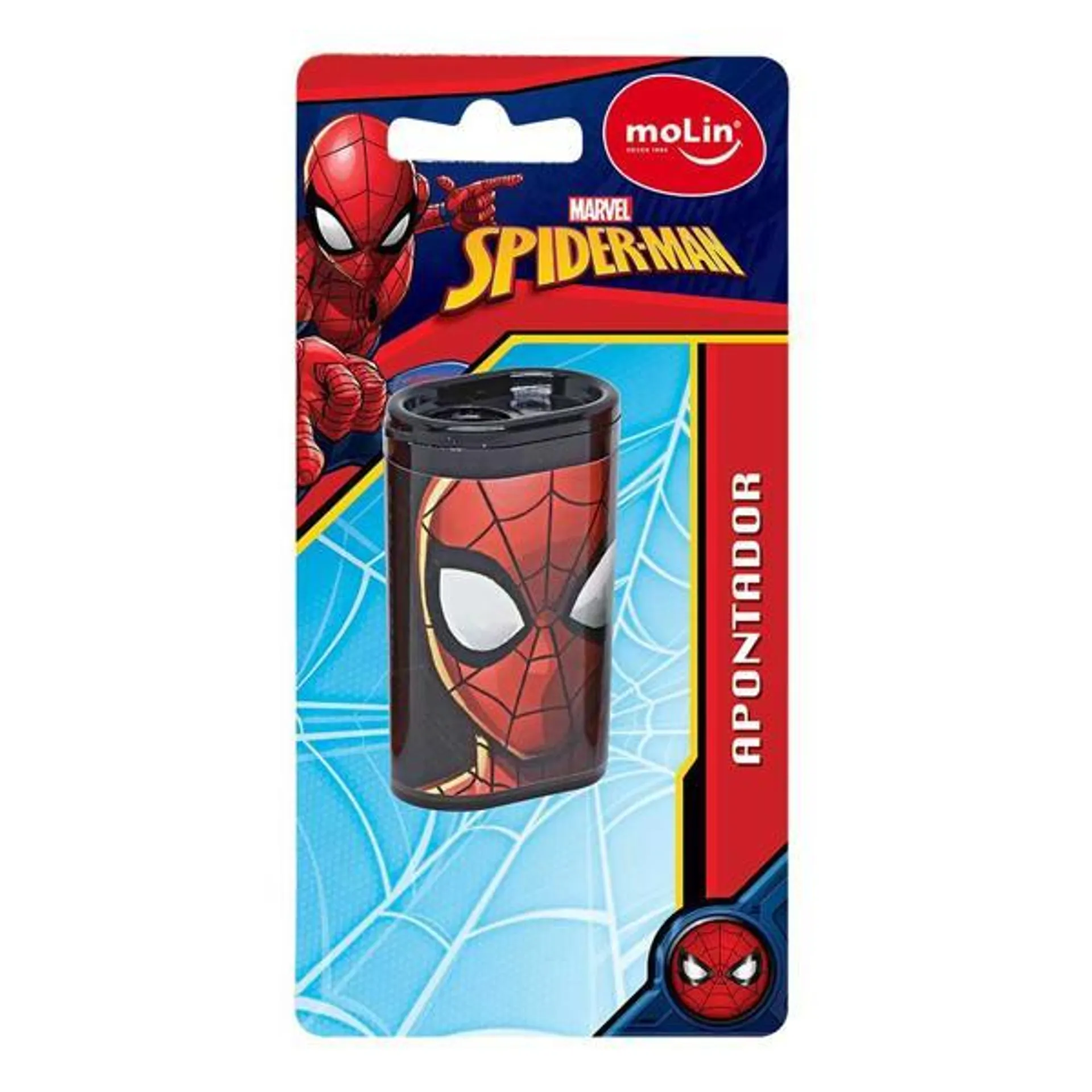 Apontador com Deposito Marvel Homem Aranha - Spider-Man, Molin - BT 1 UN