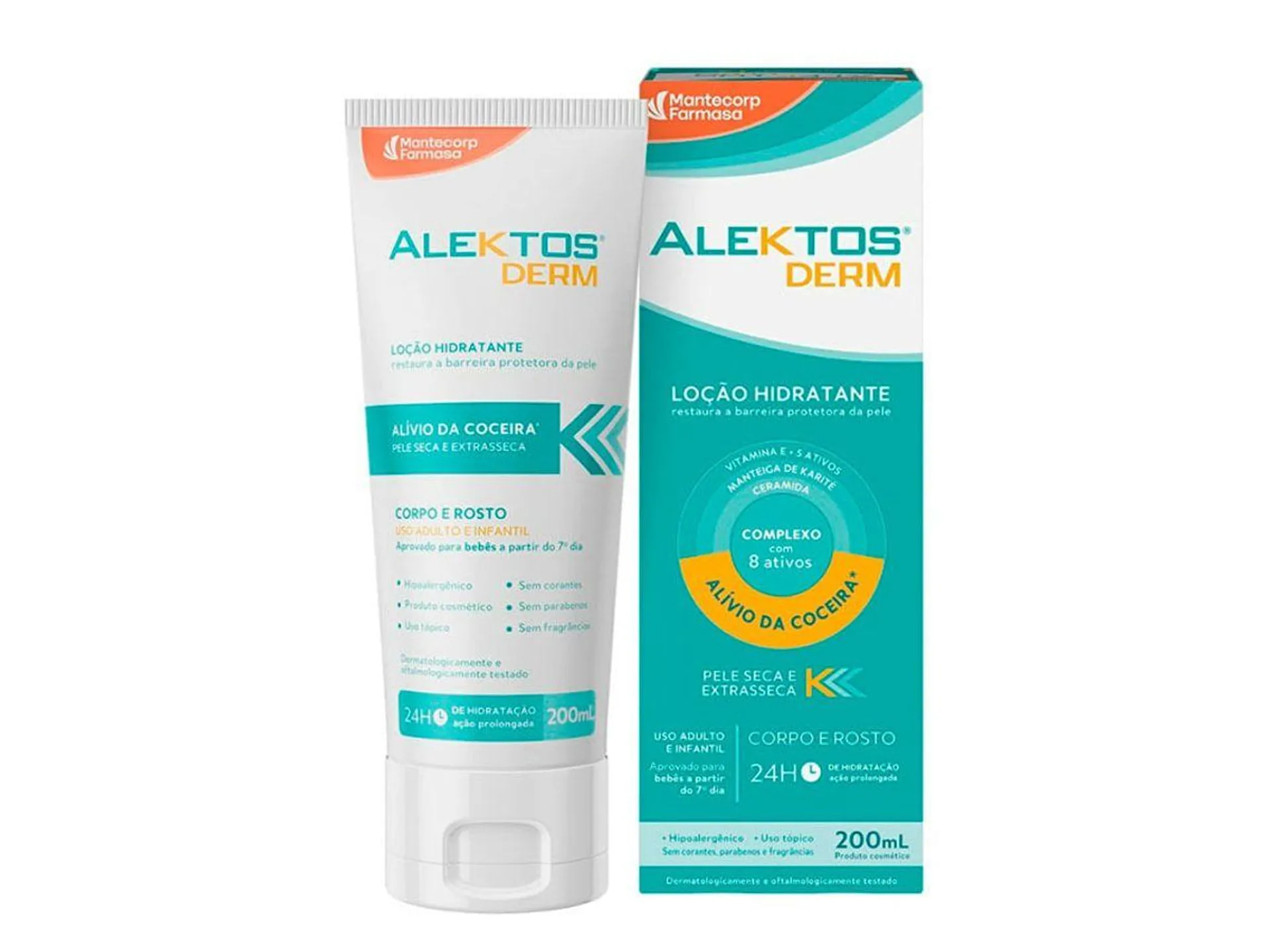 Loção Hidratante Alektos Derm Corpo e Rosto Pele Seca e Extresseca 200ml