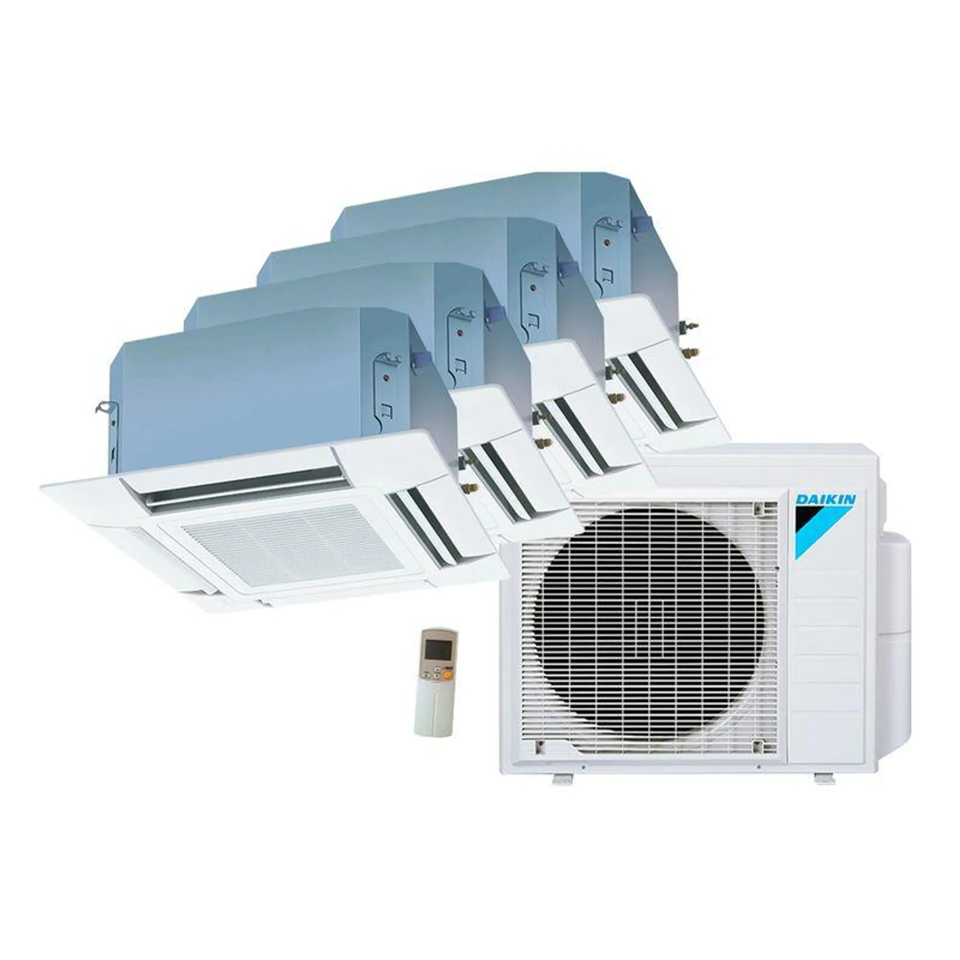 Ar Condicionado Multi Split Cassete 4 Vias Inverter Daikin 3x9000 + 1x20000 BTU/h Quente e Frio Monofásico 4MXS28PMVM - 220 Volts