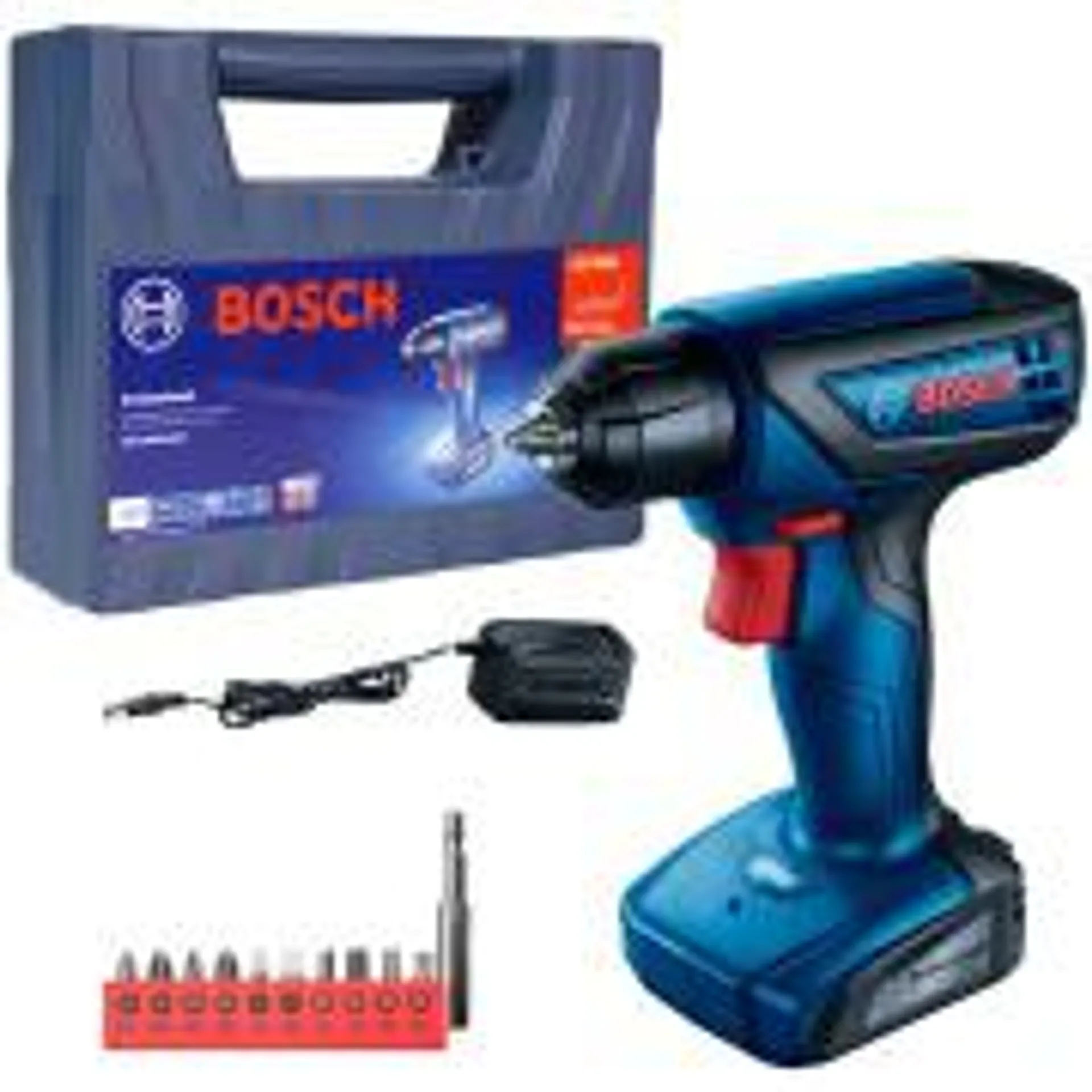 Furadeira e Parafusadeira Bosch a Bateria GSR 1000 SMART 12V com Maleta