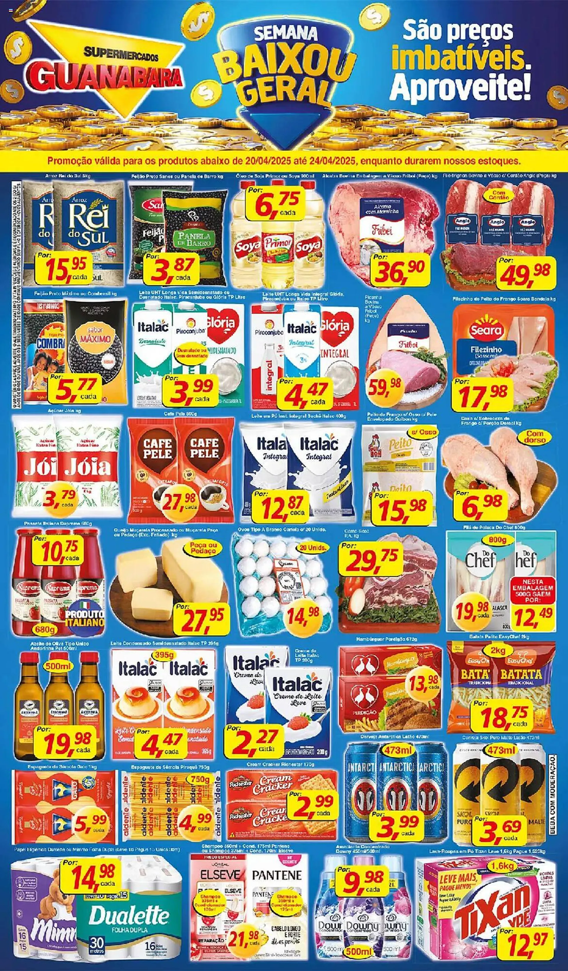 Encarte de Catálogo Supermercados Guanabara 20 de abril até 24 de abril 2025 - Pagina 1