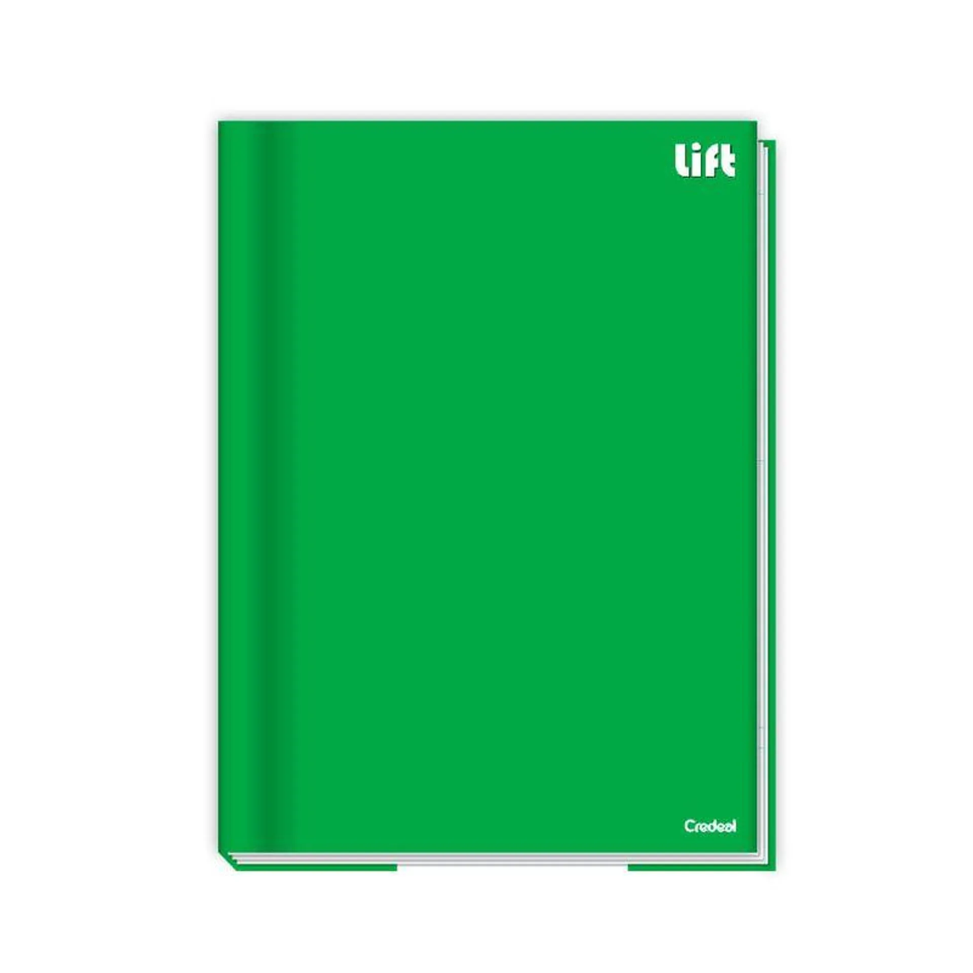 Caderno Brochura Capa Dura 1/4 96 Fls Verde - Credeal