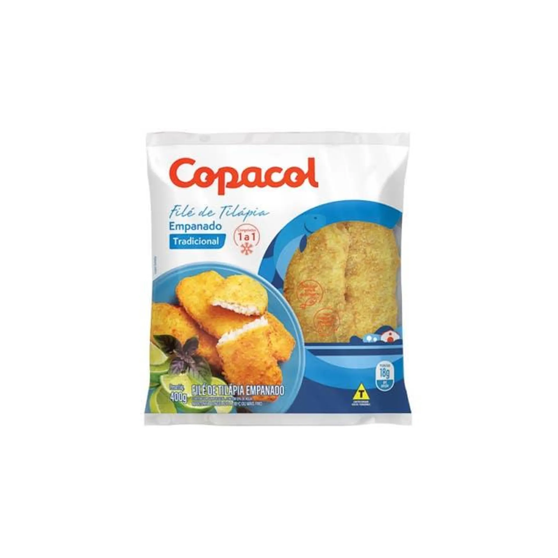 Filé De Tilápia Copacol Empanado Congelado 400g