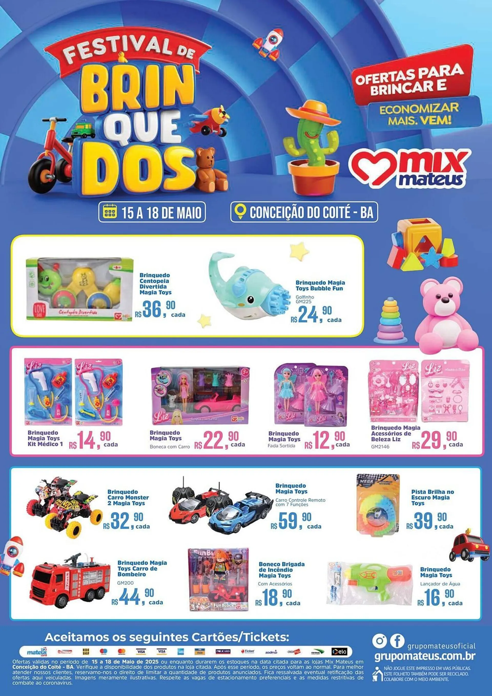 Encarte de Catálogo Supermercados Mateus 15 de maio até 18 de maio 2025 - Pagina 1